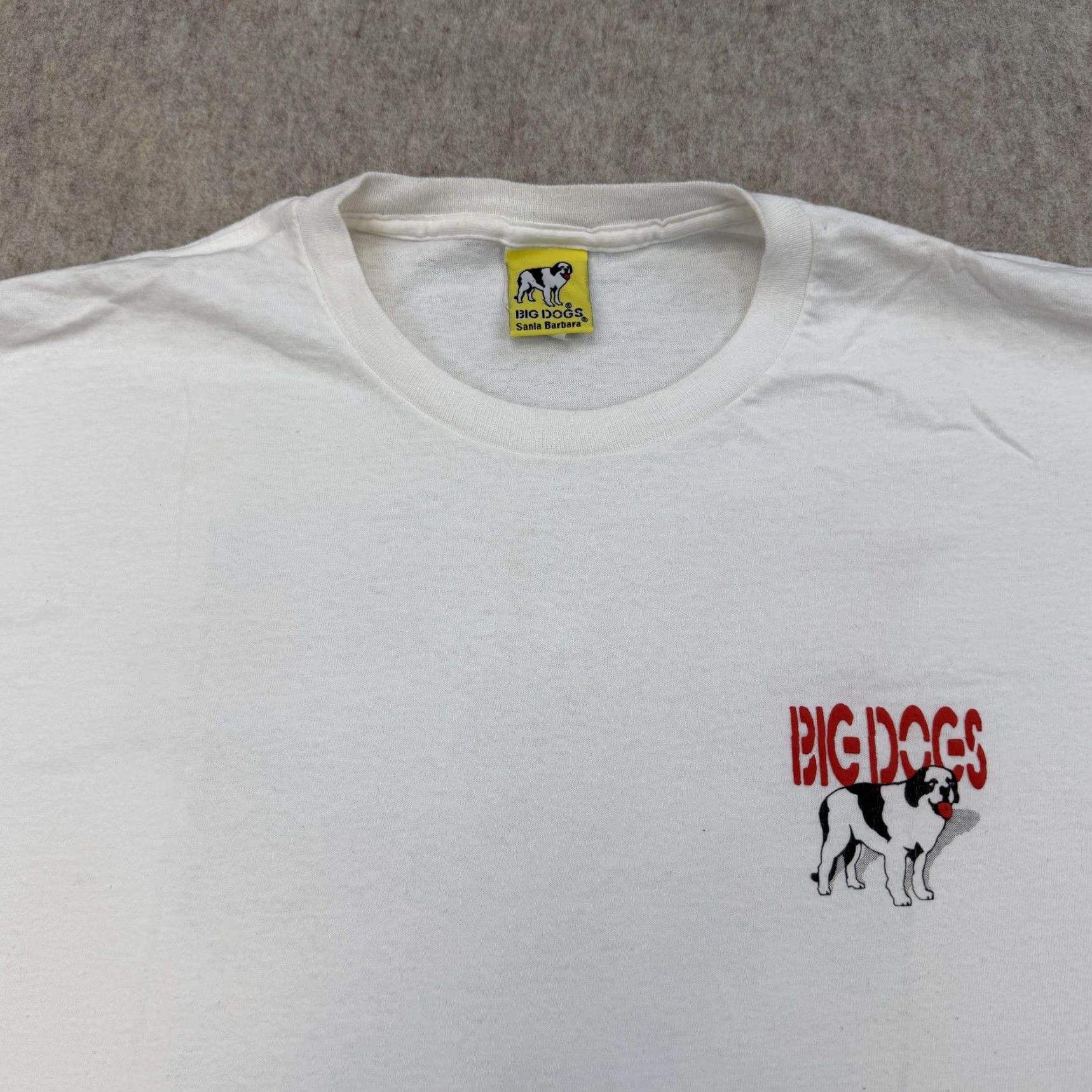 Big Dogs VINTAGE Big Dogs Shirt Mens Large White Beach 90s Volleyball Dog Graphic Print USA Cotton Crew Neck Short Sleeve Men Size US L / EU 52-54 / 3 - 4 Thumbnail