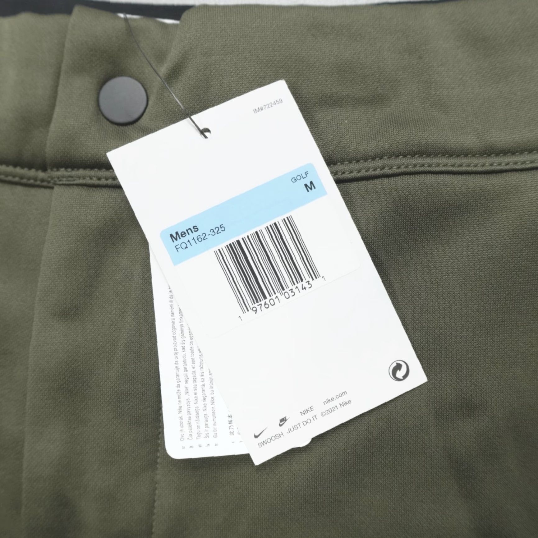 Nike Nike Golf Club Flex Waist Fleece Pants Men M Ankle Zip Green 30in Inseam Pockets Elastic Waste Sports Style Sweatpants FQ1162-325 Size US 31 - 3 Thumbnail