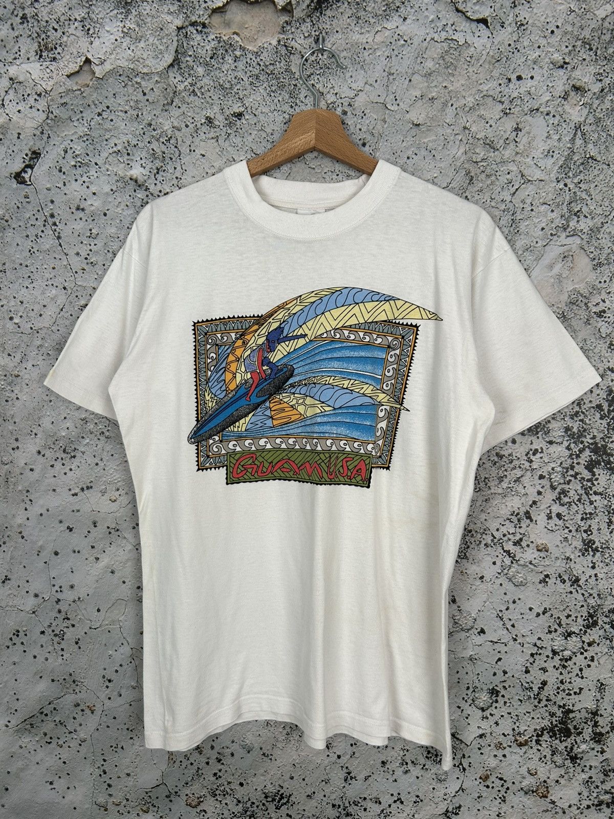 Vintage Vintage Surf Graphic Tee Skate Boxy Fit 90s Retro Size US L / EU 52-54 / 3 - 1 Thumbnail
