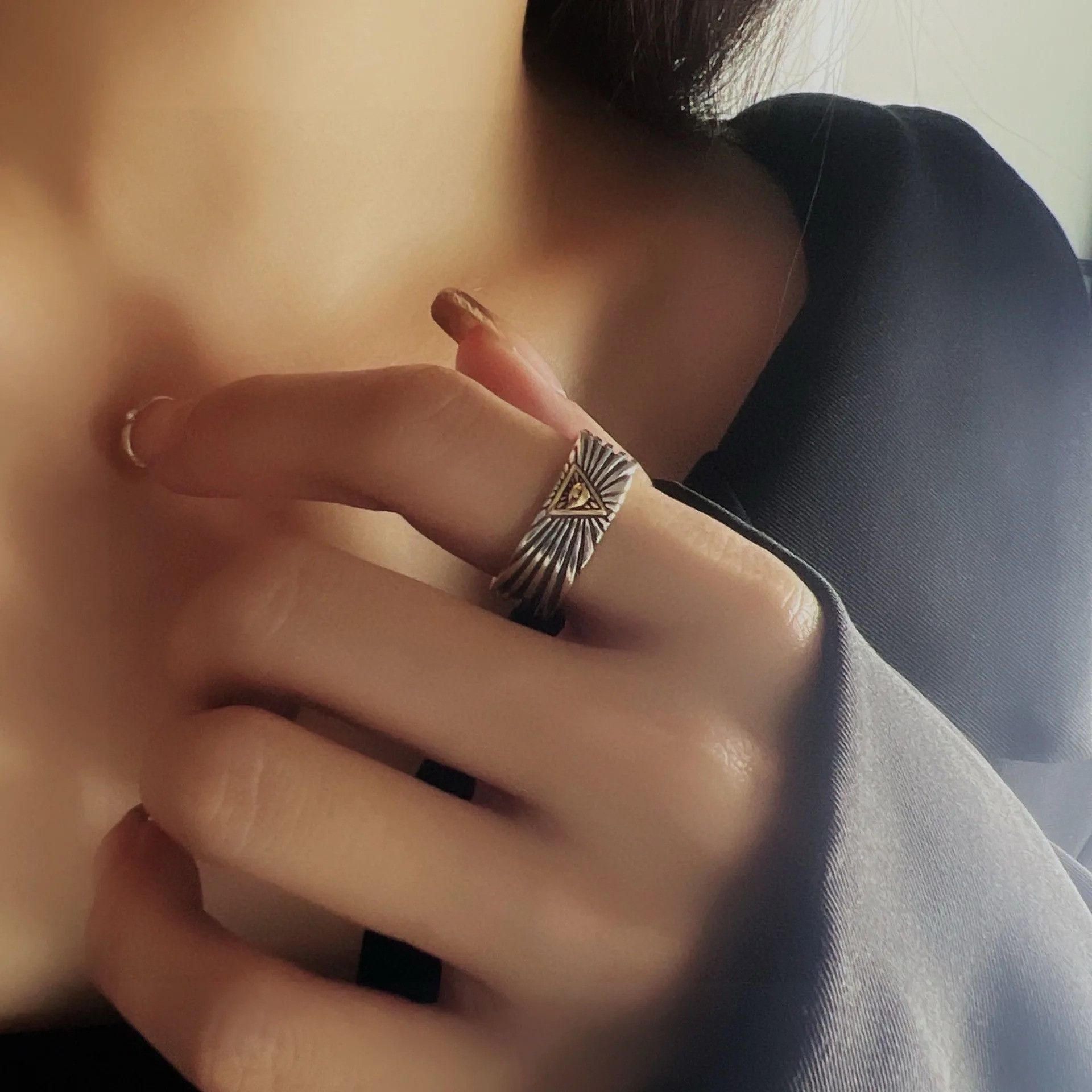 Other Retro Golden Eye Ring Size ONE SIZE - 7 Thumbnail