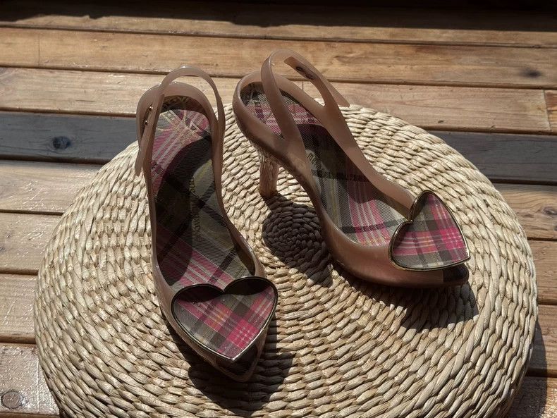 Vivienne Westwood vivienne westwood Love checkered high heel sandals Size US 7.5 / IT 37.5 - 1 Thumbnail