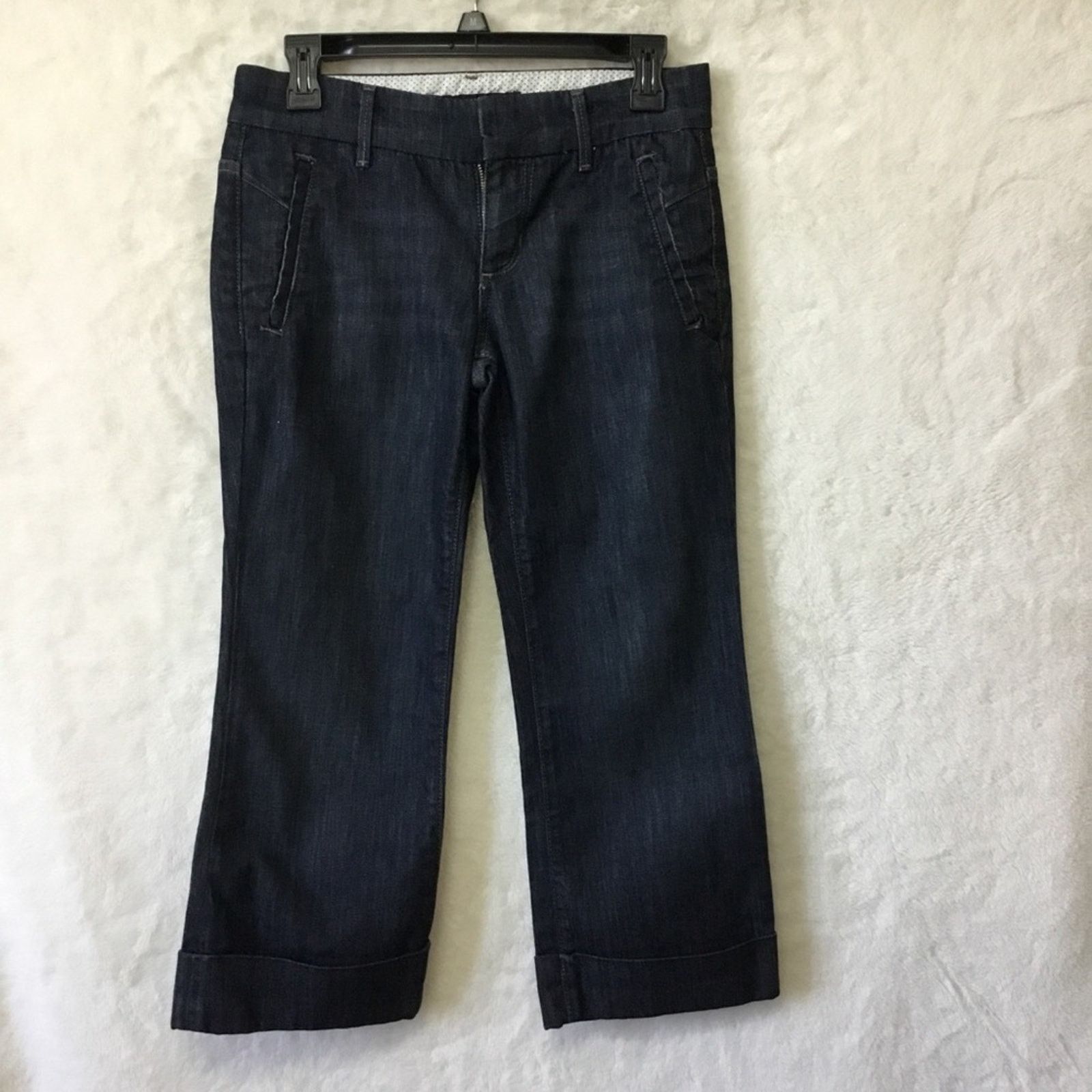 Joe's Joe's Dark Indigo Wide-Leg Crop Denim Jeans Size 26" / US 2 / IT 38 - 1 Thumbnail