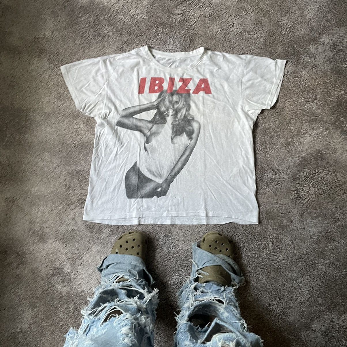 image of Humor x Vintage Y2K Adult “ Sexy Girl Babe Porno Sex “ Funny Tee in White, Men's (Size Medium)