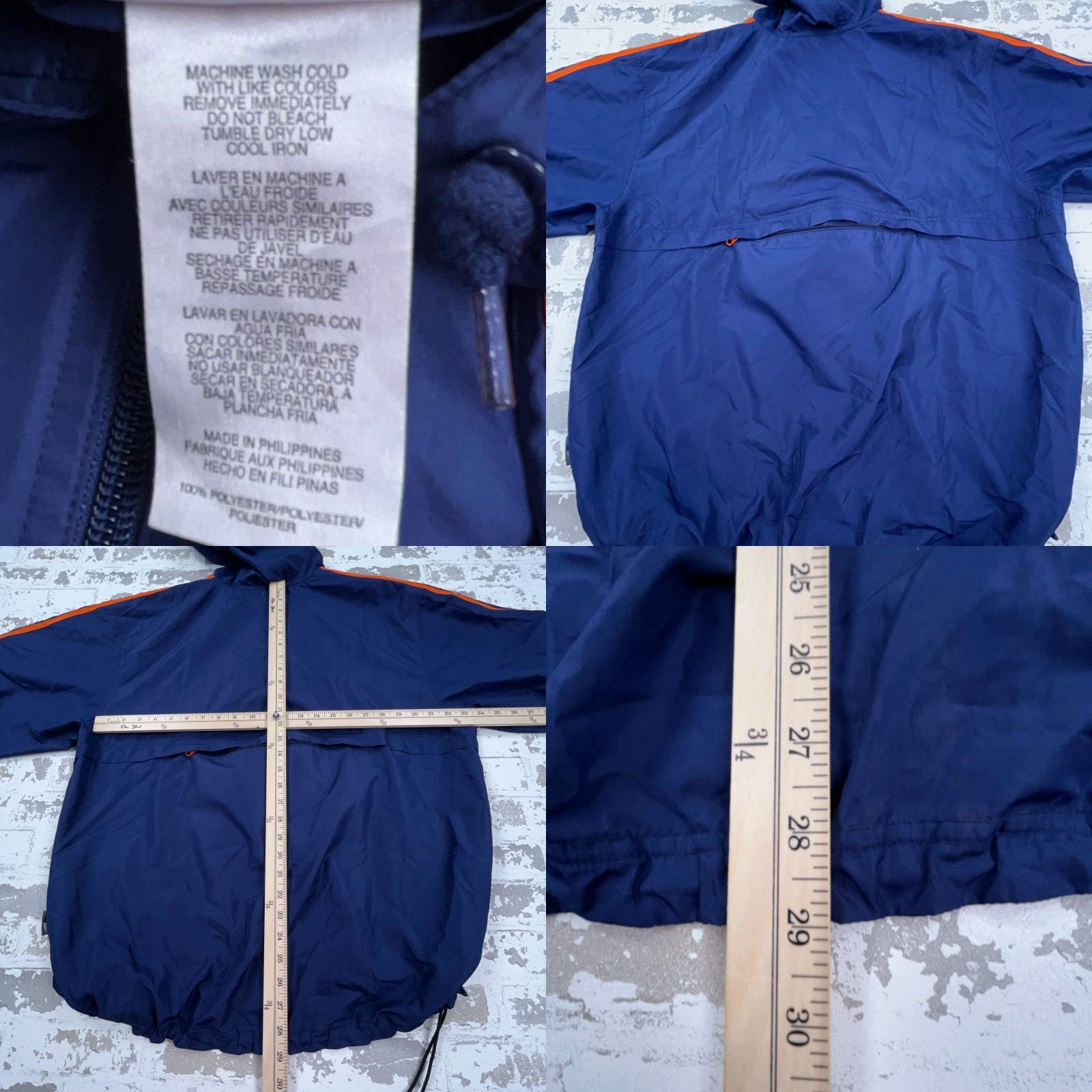 Adidas VINTAGE adidas Jacket Men Large Blue Orange Windbreaker Track Suit Y2K Jacket Size 42R - 8 Thumbnail