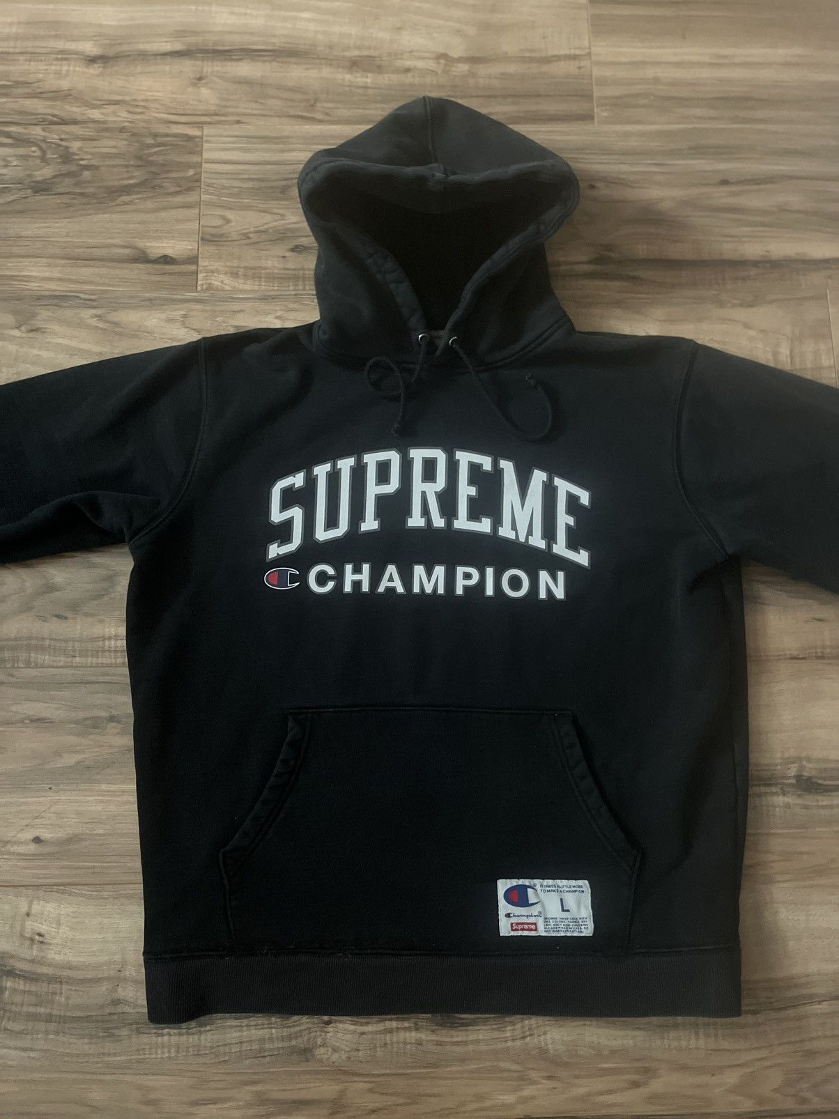 Champion × Supreme Supreme Champion Hooded Sweatshirt Size US L / EU 52-54 / 3 - 8 Thumbnail