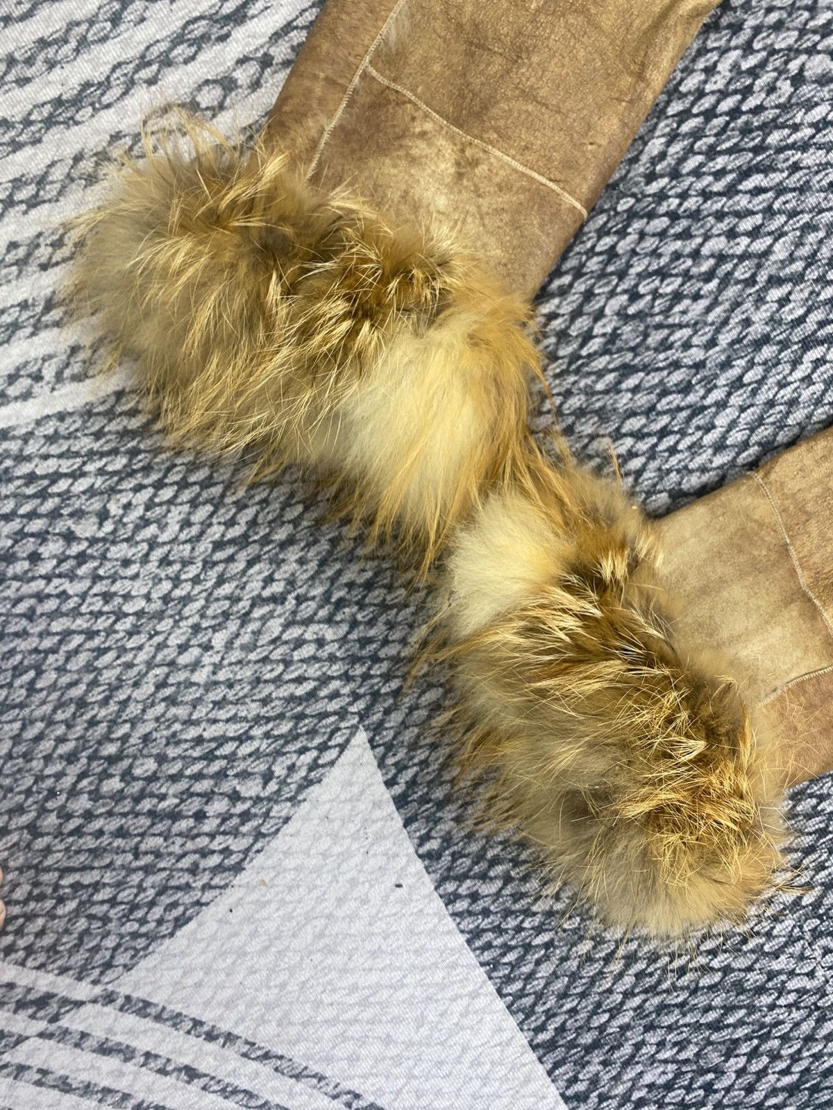 Japanese Brand Vtg Afghan Shearling Suede Fur Trim Penny Lane Coat Jacket Size M / US 6-8 / IT 42-44 - 6 Thumbnail