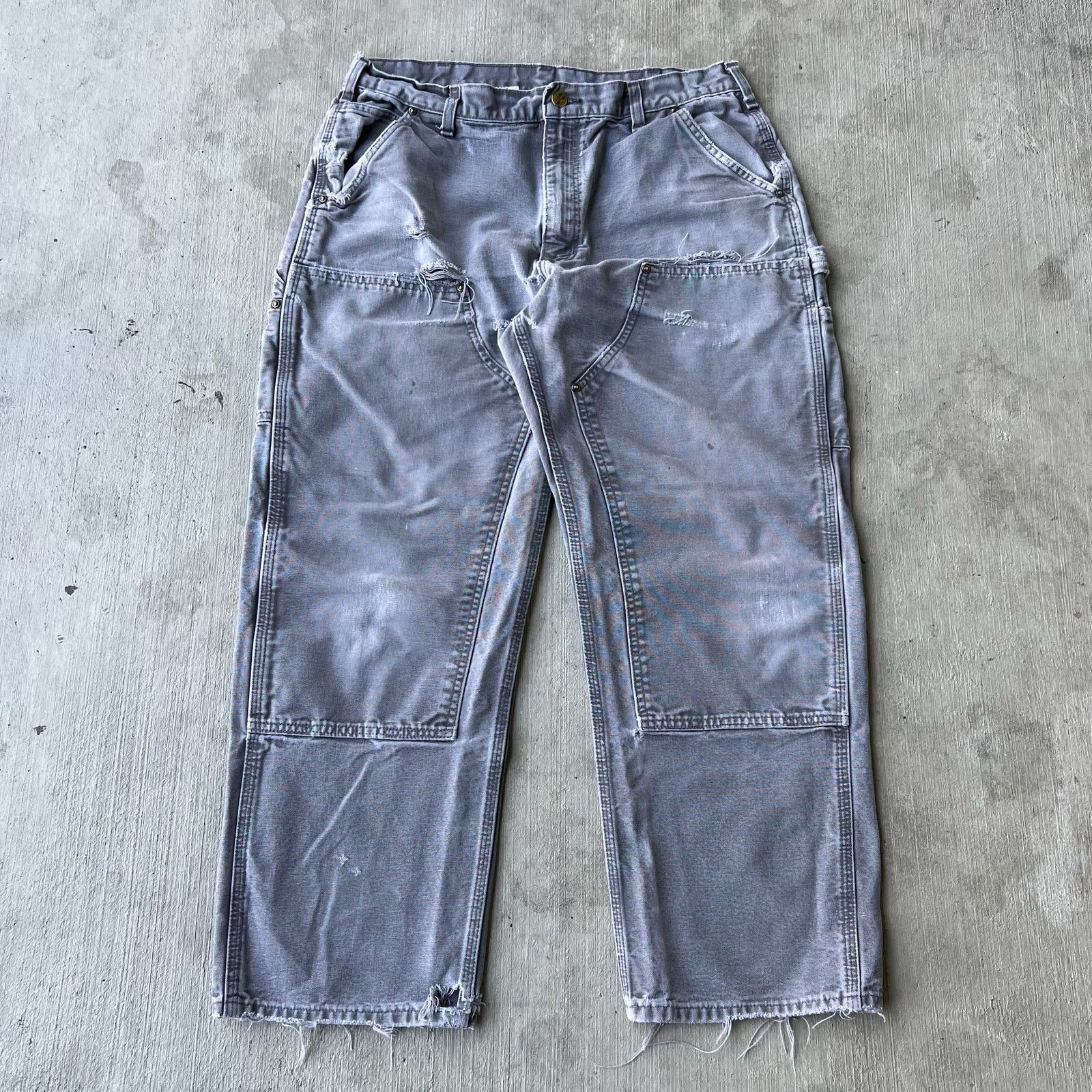 Carhartt gray double knee work wear carpenter pants