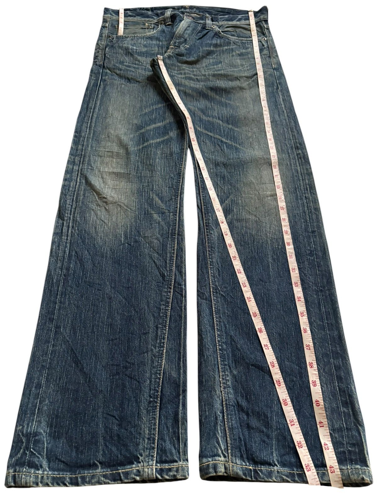Edwin × Japanese Brand Vintage Japanese Edwin 503 Rusty Mud Wash Loose Jeans Size US 35 - 13 Thumbnail