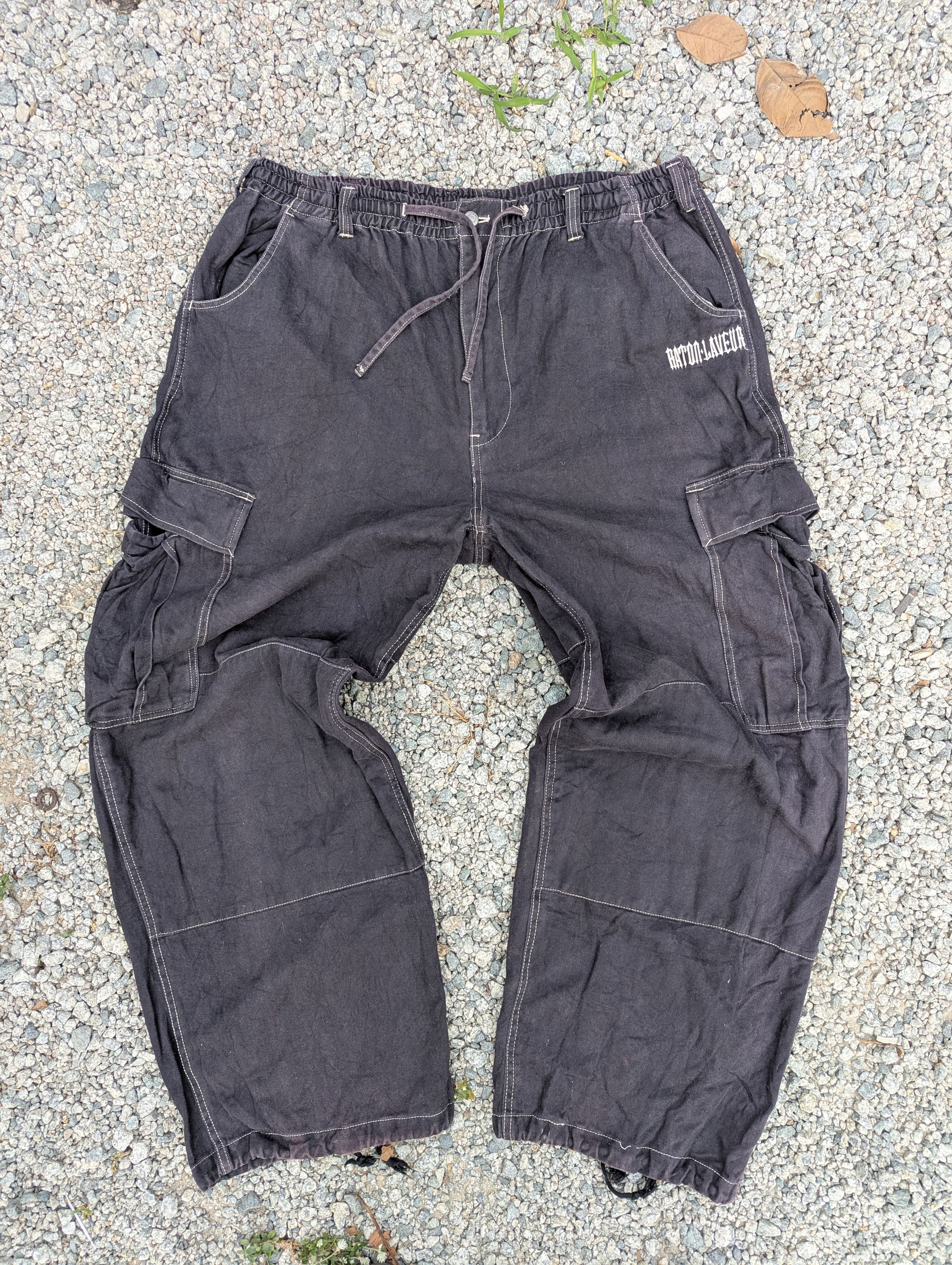 Japanese Brand Rare Y2K Japanese Raton Laveur Baggy Wide Leg Cargo Pants Size US 43 - 1 Thumbnail