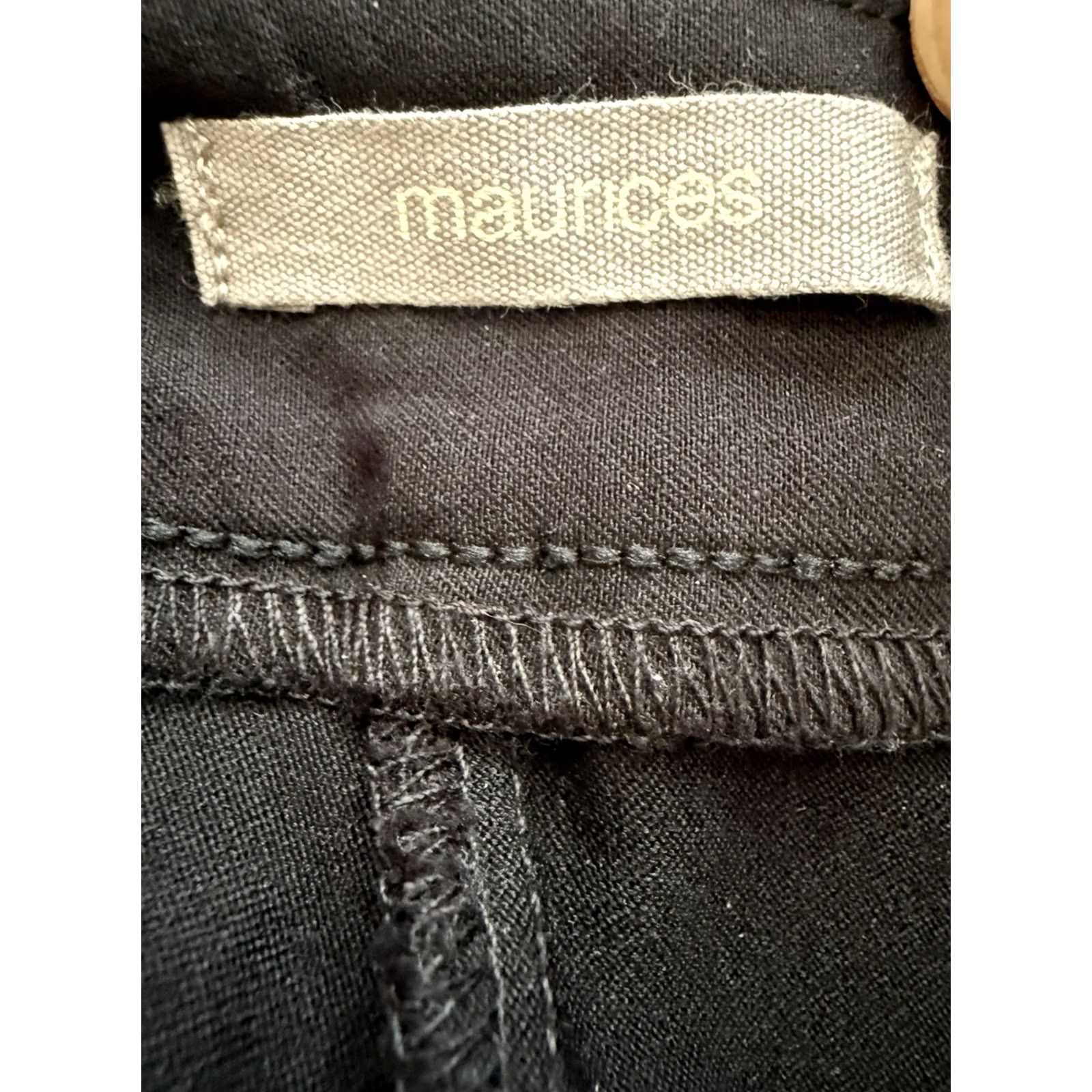 Vintage Womens XL Maurices Black Shorts with Gold Button Detail Sailor Coastal Beach Size 40" / US 18 - 3 Thumbnail