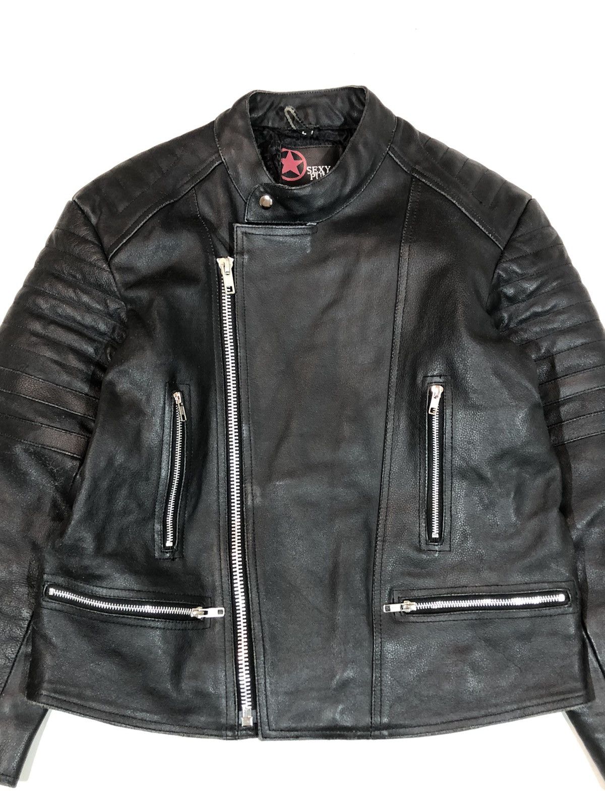 Harley Davidson × Honda × Vintage Sexy Punk Leather Jacket biker Motorcycle Racing Size US L / EU 52-54 / 3 - 6 Thumbnail