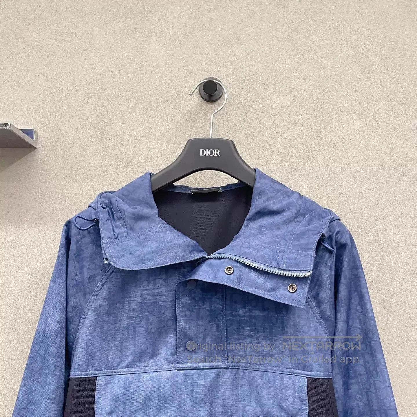 Dior Blue Lightweight Hooded Jacket with Pockets. Size US S / EU 44-46 / 1 - 4 Thumbnail