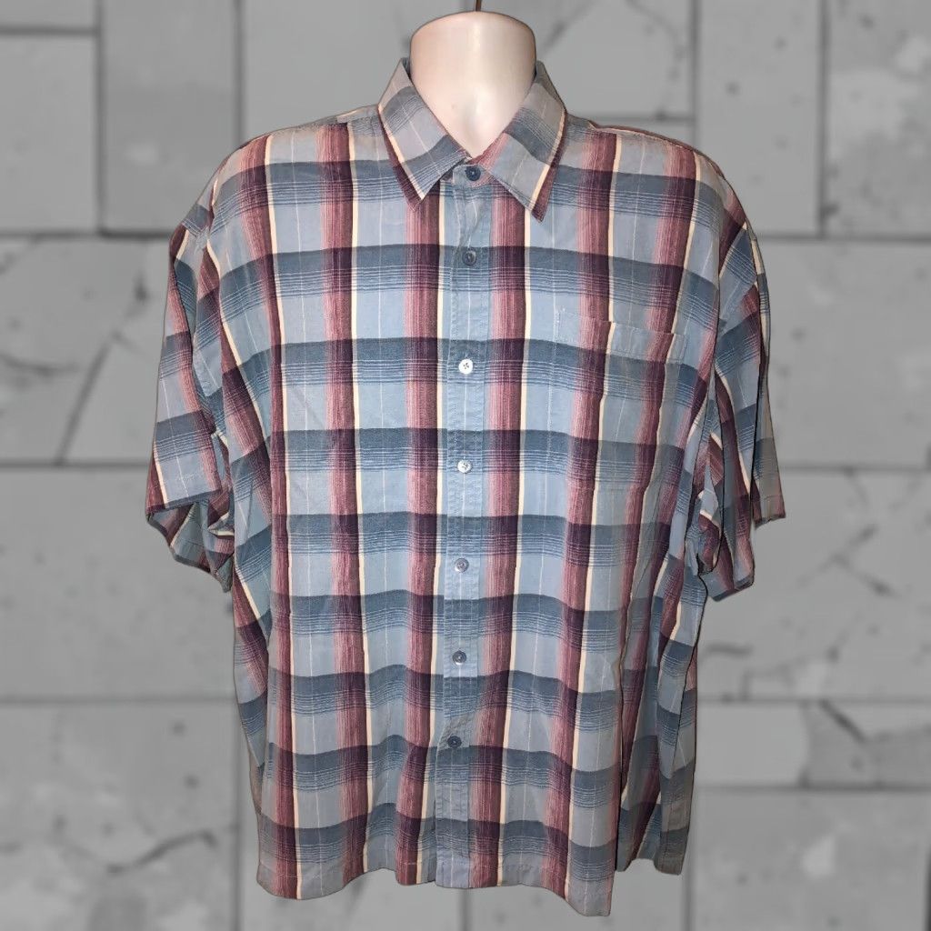 Tommy Bahama Tommy Bahama Mens Button Front Short Sleeve Shirt XXL Multicolor Plaid Checkered Pattern Size US XXL / EU 58 / 5 - 1 Thumbnail