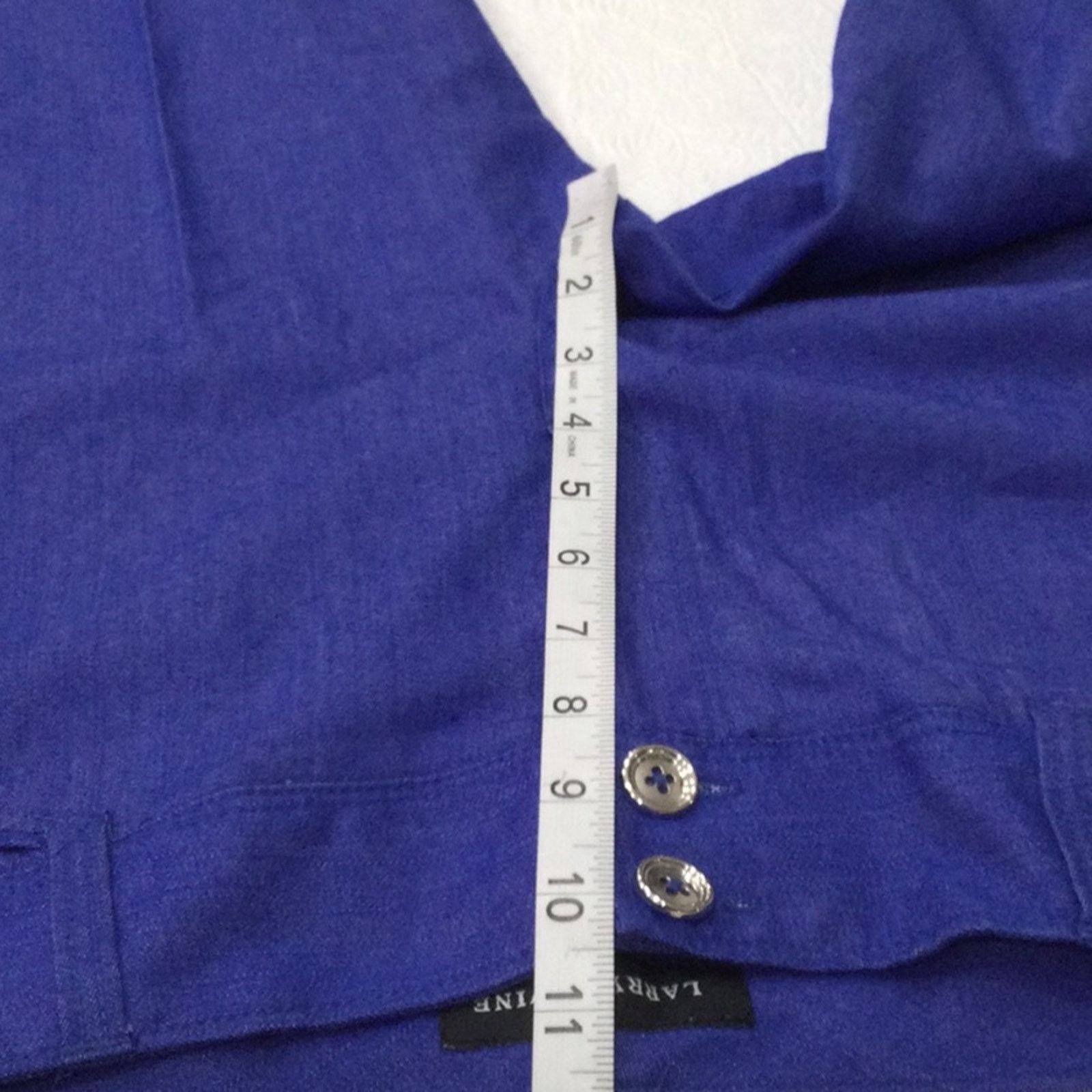 Other Larry Levine Blue Cropped Rolled Cuff Capri Pant Size 8 Size 30" / US 8 / IT 44 - 10 Thumbnail