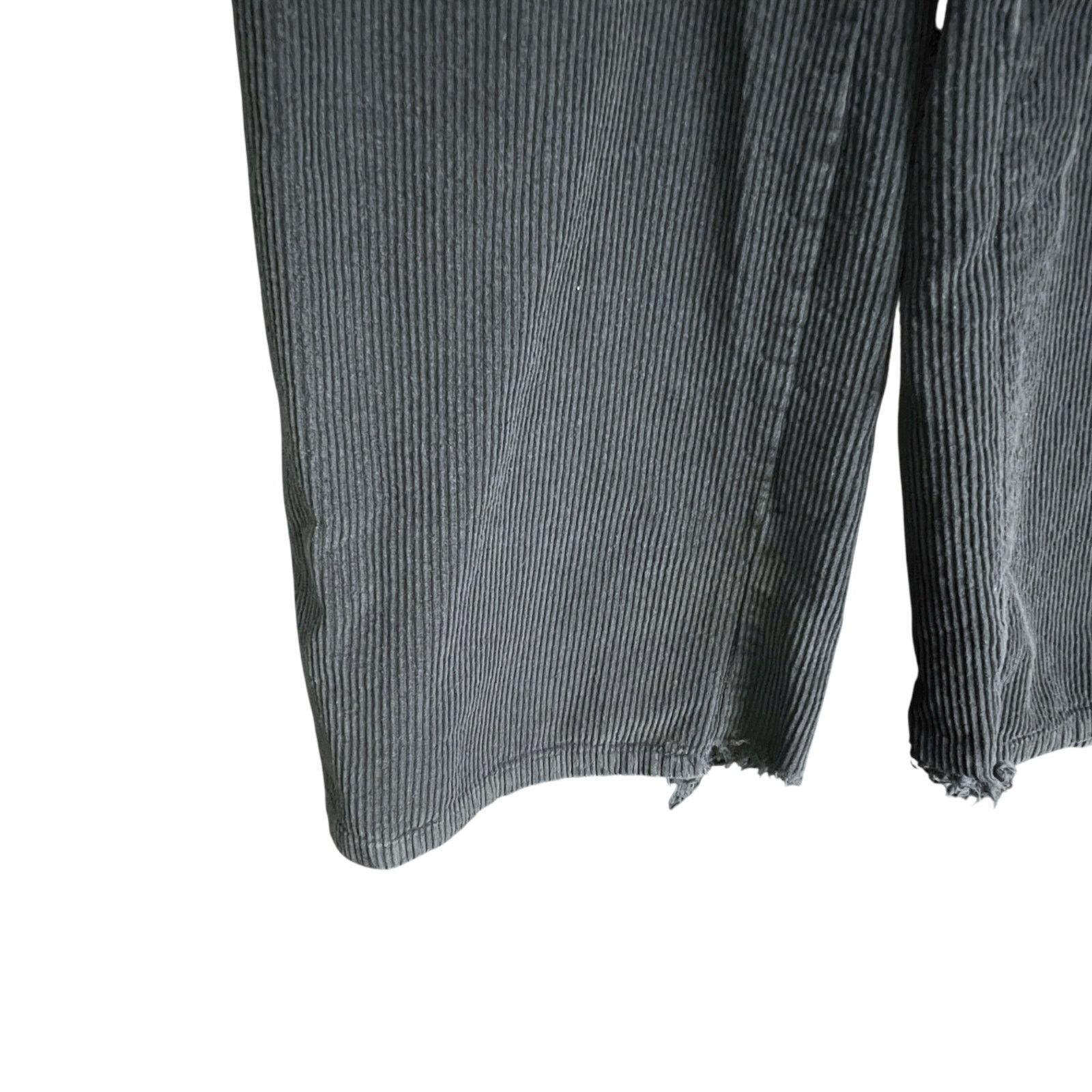 Rsq RSQ Women's 25 Grey Green Wide Leg Cotton Corduroy Pants Size 25" / US 0 / IT 36 - 4 Thumbnail