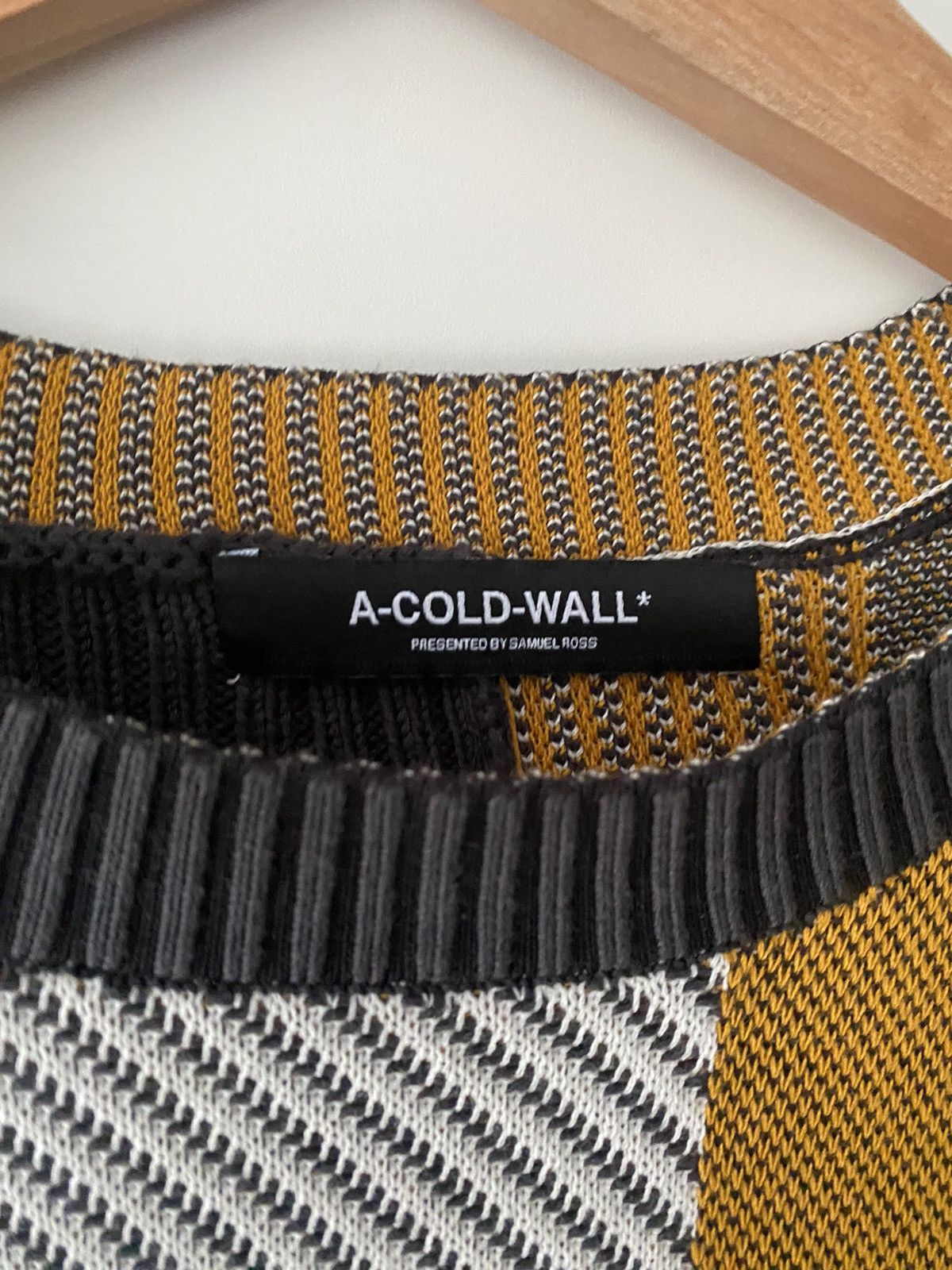 A-COLD-WALL* A-cold-wall geometric knitted cotton sweater Size US M / EU 48-50 / 2 - 3 Thumbnail