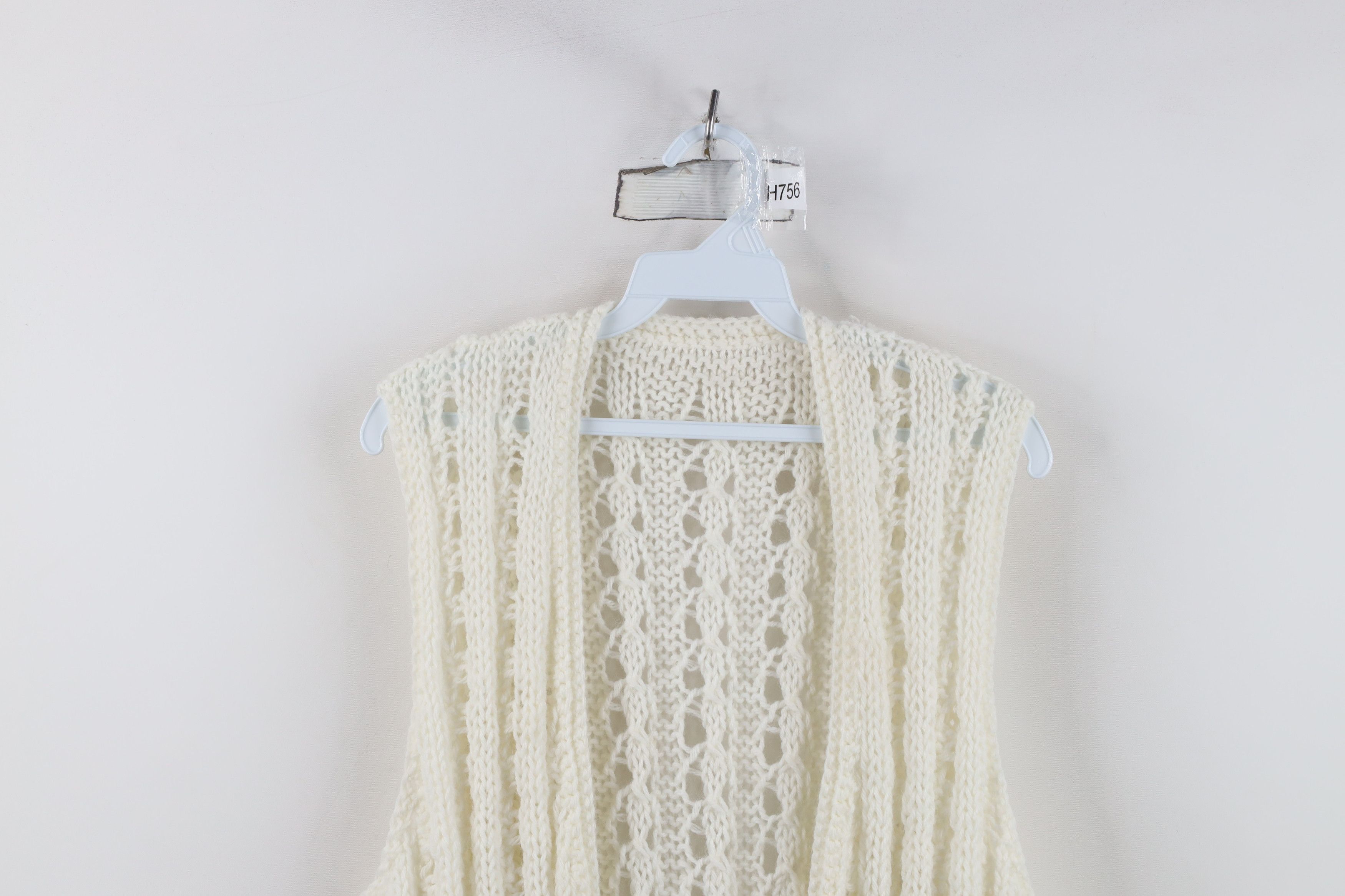 Vintage Vintage 60s 70s Streetwear Knit Open Front Sweater Vest Size L / US 10 / IT 46 - 2 Thumbnail