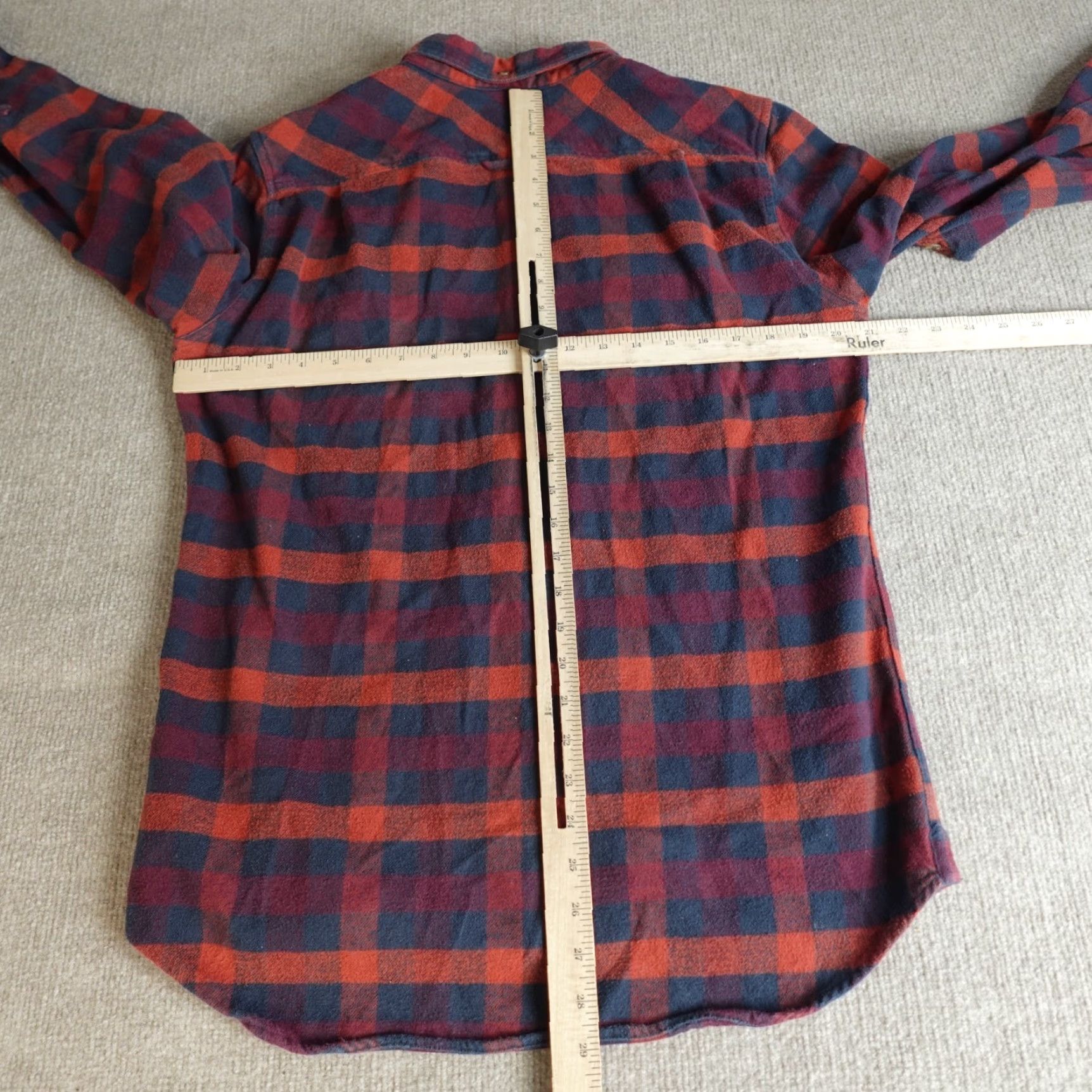 Vintage Fjallraven Mens Shirt L Orange Blue Plaid Flannel Slim Fit Button-Up Casual Travel Jacket? No, keep to original words. Size US L / EU 52-54 / 3 - 4 Thumbnail