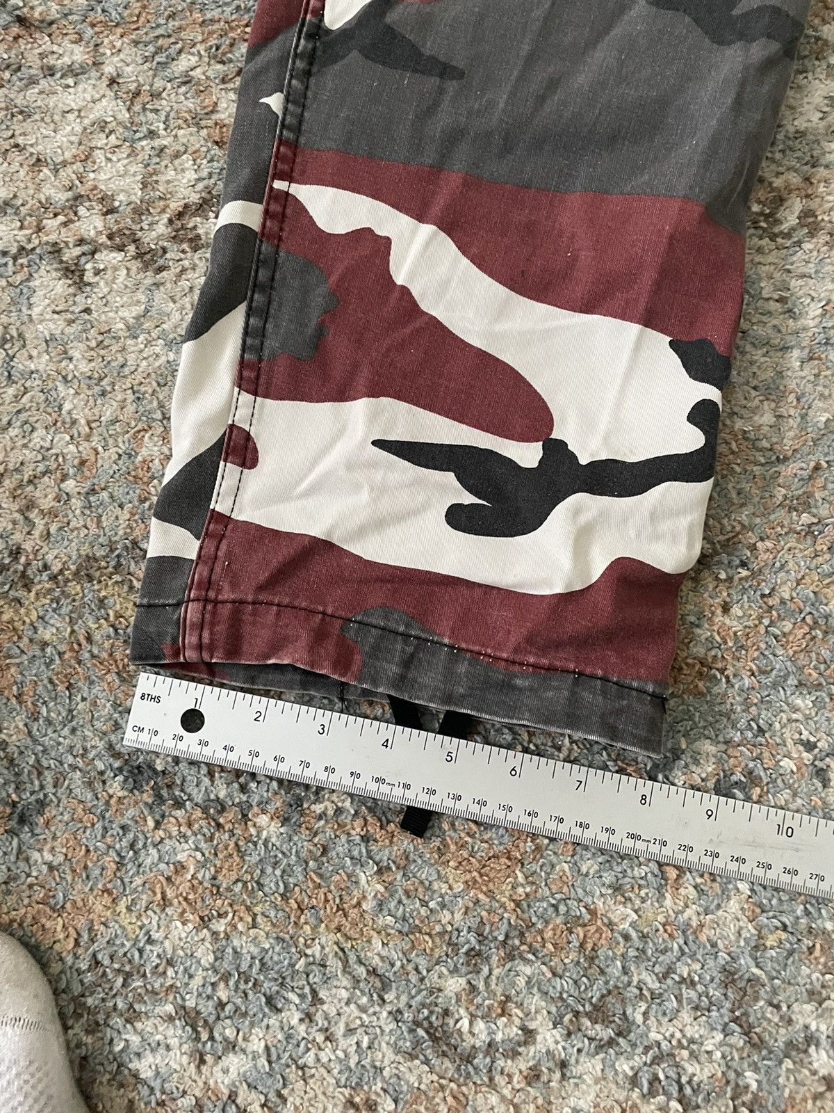 Vintage VTG baggy camo cargo pants 32x29 faded red grey white Size US 32 / EU 48 - 7 Thumbnail