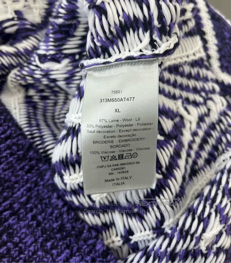 Dior Dior Ski series purple diamond CD logo woollen knitted swe Size US XL / EU 56 / 4 - 4 Thumbnail