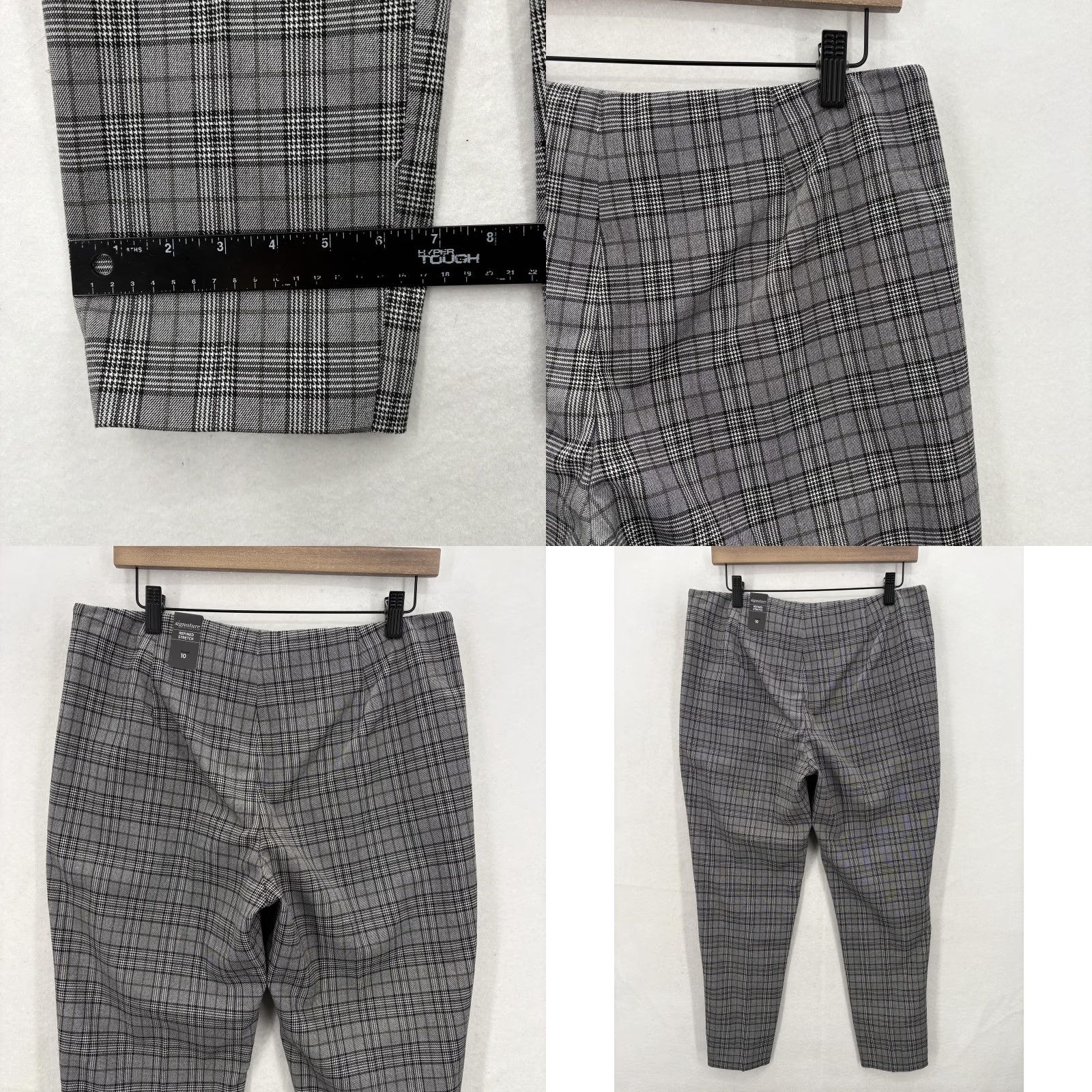 White House Black Market White House Black Market Pants Womens 10 Gray Plaid Signature Refined Stretch Dress Pants Women Regular Size 10 Gray Plaid Refined Stretch Size 32" / US 10 / IT 46 - 9 Thumbnail