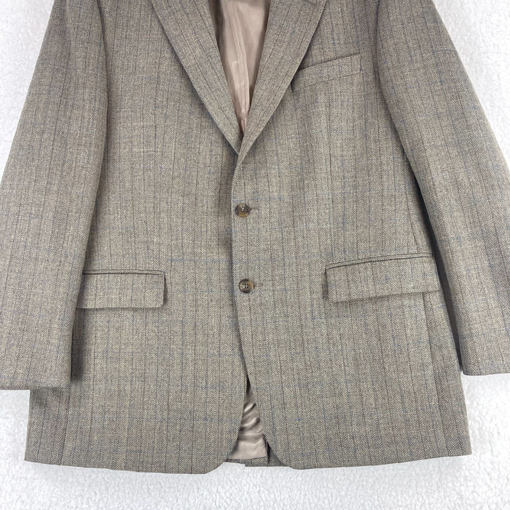 Ralph Lauren Lauren Ralph Lauren Blazer Mens 44L Brown Tweed Wool Long Sleeve Jacket Coat Sizes 44 Chest 44L Notch Long Size US XXL / EU 58 / 5 - 5 Thumbnail