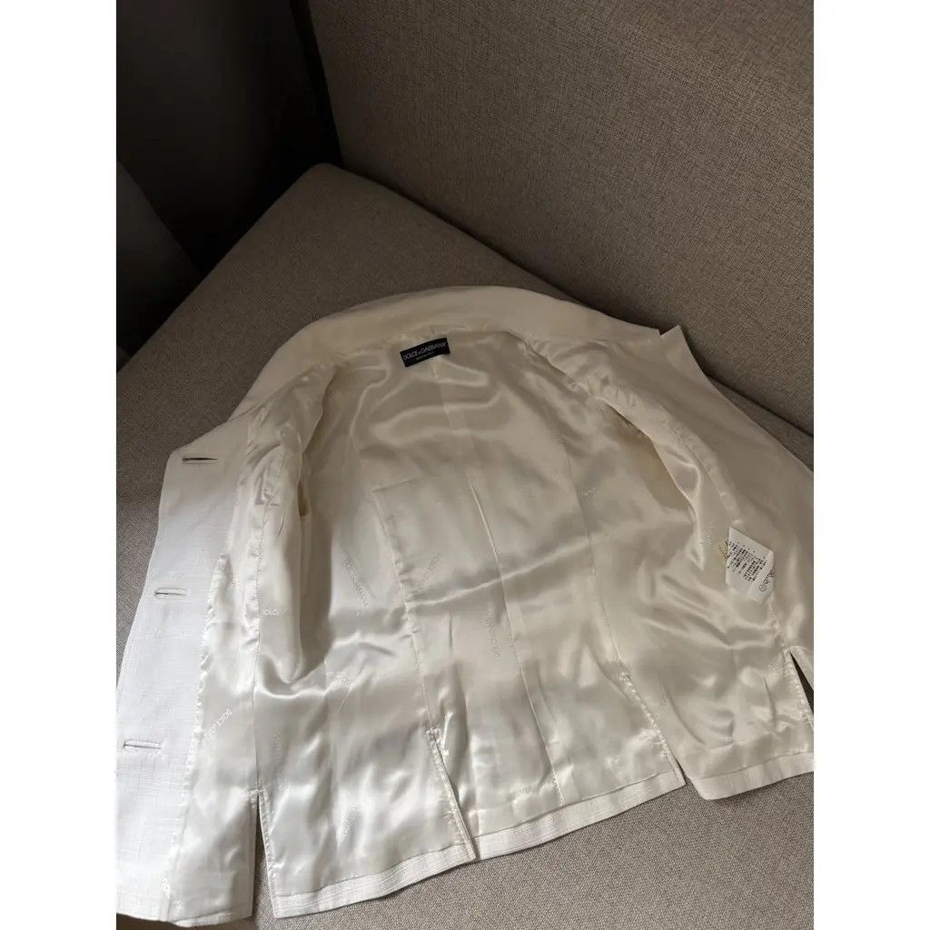 Dolce & Gabbana Dolce & Gabbana Vintage Cream Elegant Fitted Blazer EU 40 Size S / US 4 / IT 40 - 6 Thumbnail