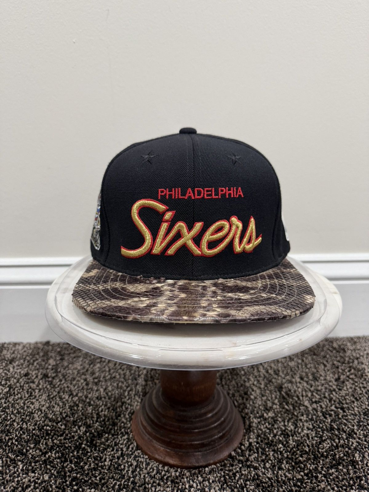 Just Don × Mitchell & Ness Just Don Mitchell & Ness Philadelphia 76er Exotic Python Hat Size ONE SIZE - 1 Thumbnail