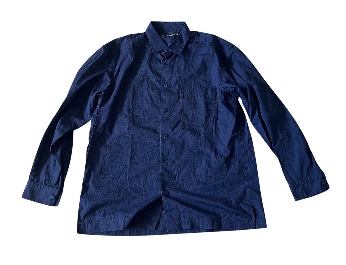 Issey Miyake Vintage issey miyake men wrinkled blue boxy button up shirt Size US M / EU 48-50 / 2 - 1 Thumbnail