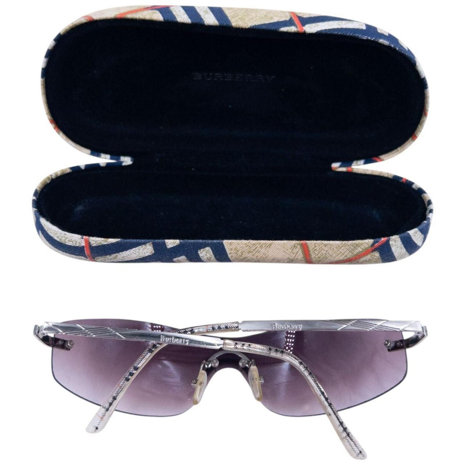 Burberry Vintage 2000s Burberry Nova Check Rimless Sunglasses Size ONE SIZE - 8 Thumbnail