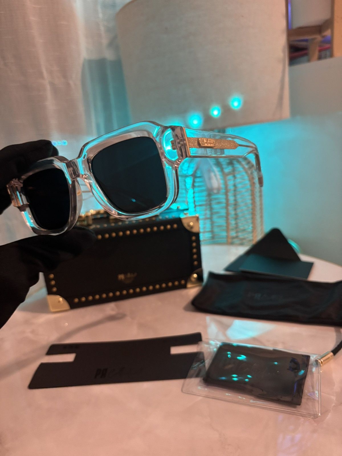 Other PR Collection Sunglasses – PR TYO XII – Transparent/Gold Size ONE SIZE - 12 Thumbnail