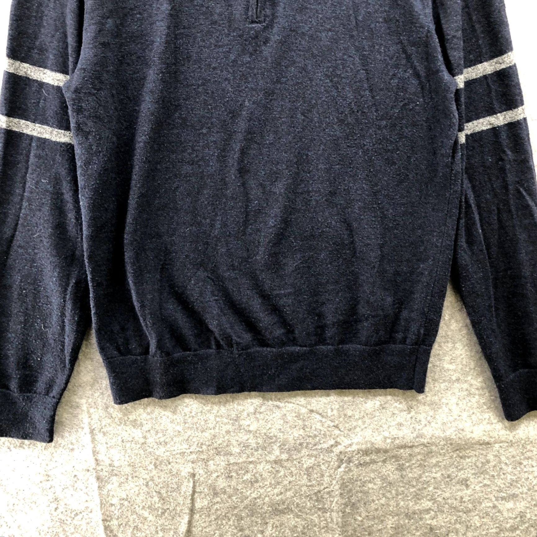 Banana Republic VINTAGE Banana Republic Men’s Sweater Pullover 1/4 Zip Long Sleeve Fall Winter Navy Blue S Eco Cotton Size US S / EU 44-46 / 1 - 4 Thumbnail