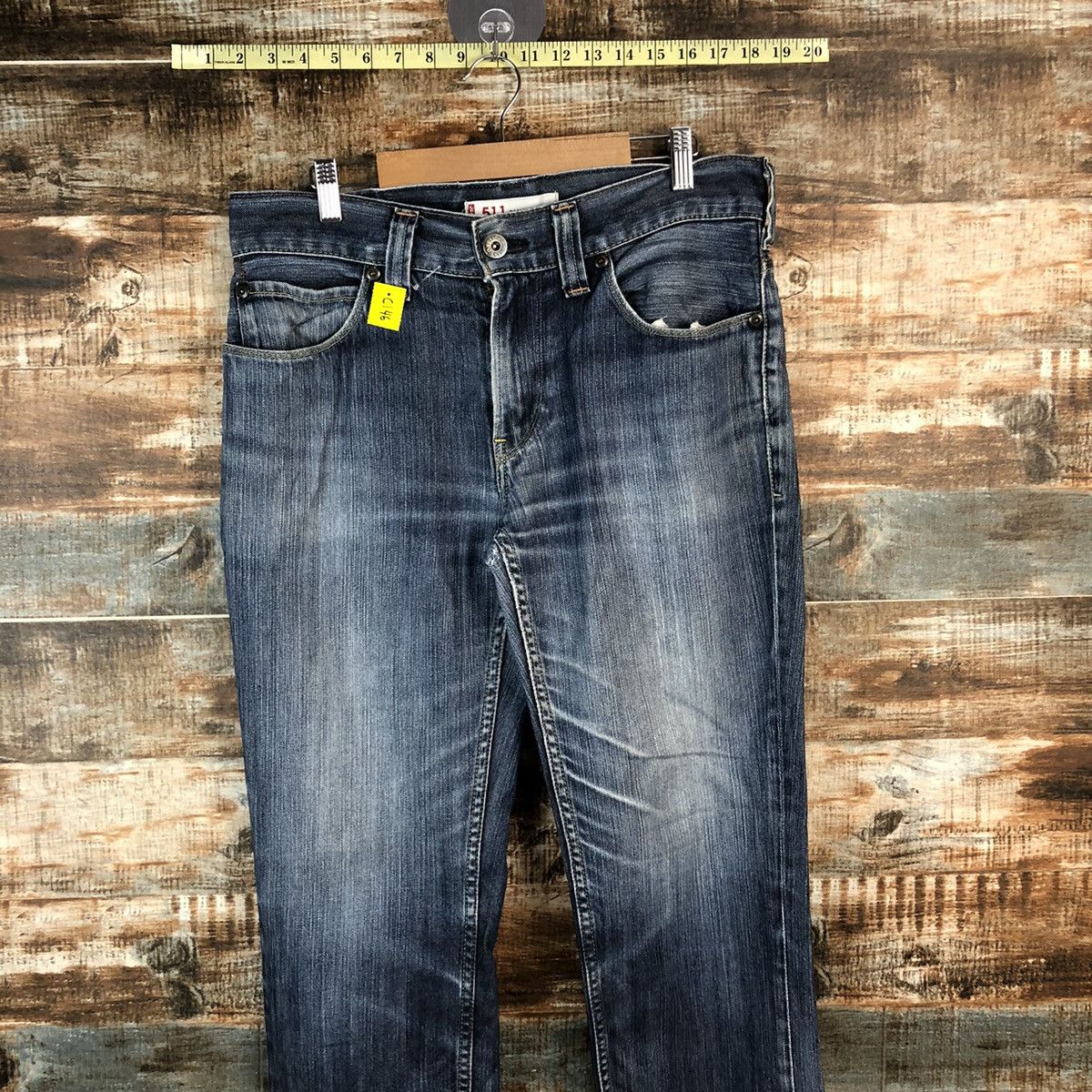 Levi's DL Levis 511 Vintage faded ripped Blue Denim Pants #C146 Size US 34 / EU 50 - 2 Thumbnail