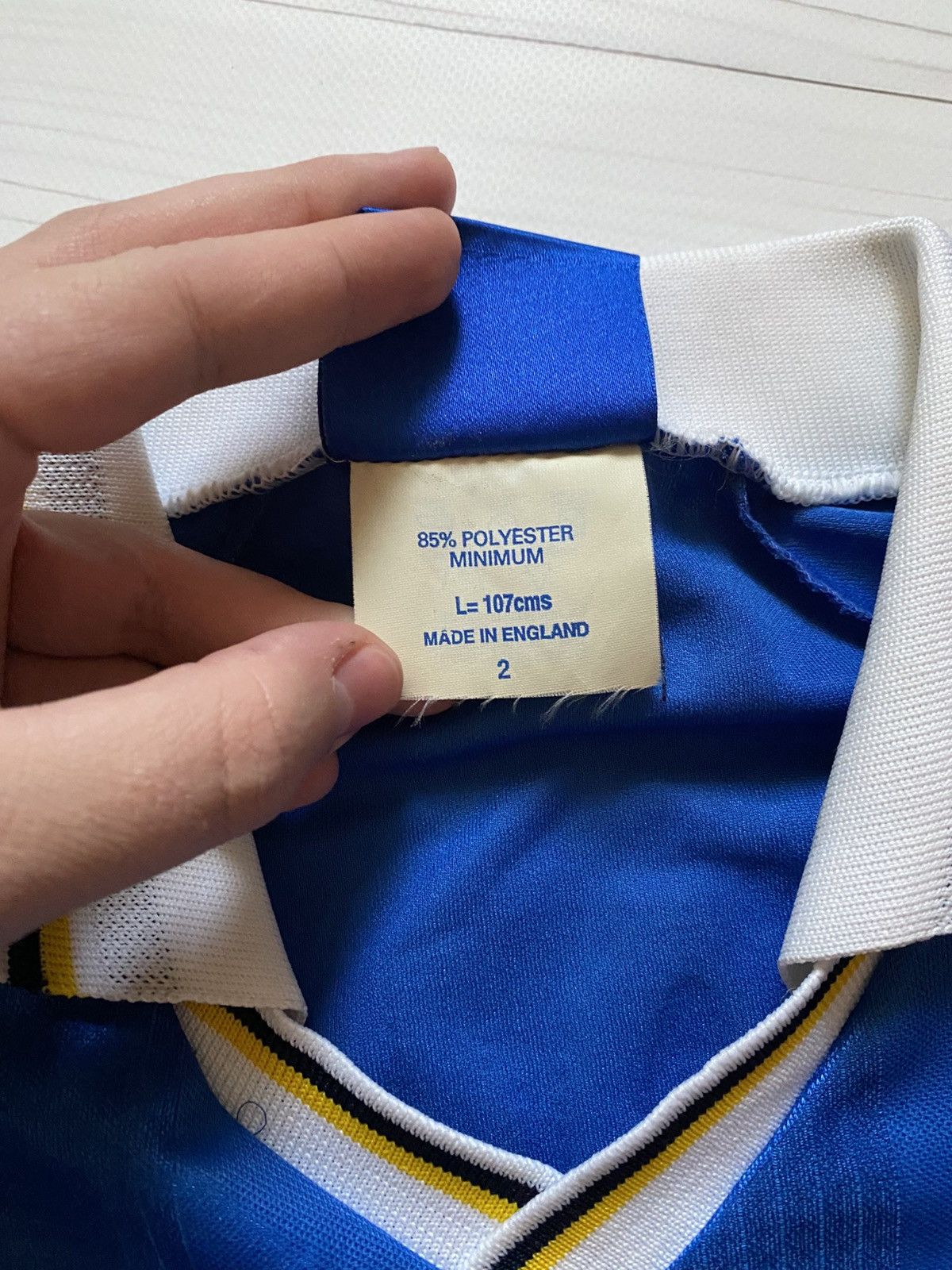 Umbro Rare Vintage Chelsea 1997/99 home #25 Zola longsleeve jersey Size US L / EU 52-54 / 3 - 4 Thumbnail