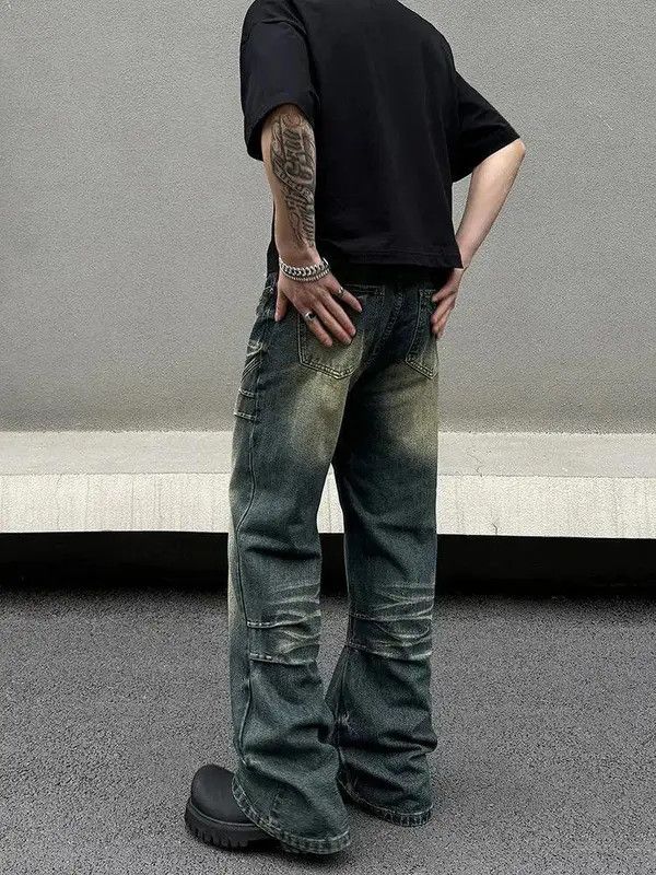 VIBE Gradient Blue Wide Leg Denim Jeans Size US 32 / EU 48 - 7 Thumbnail