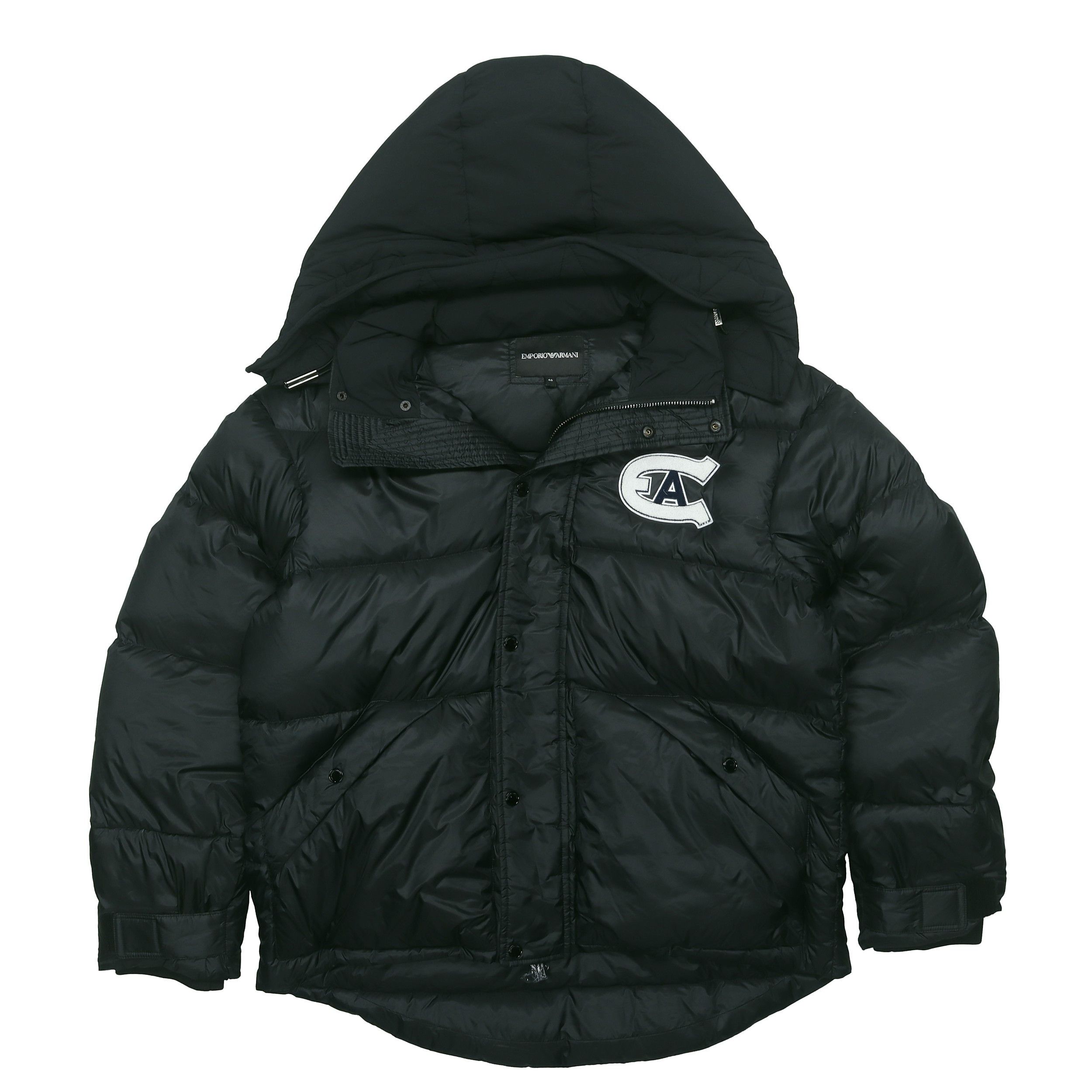 Emporio Armani Mouton Half Coat in Black Size 50 | Grailed