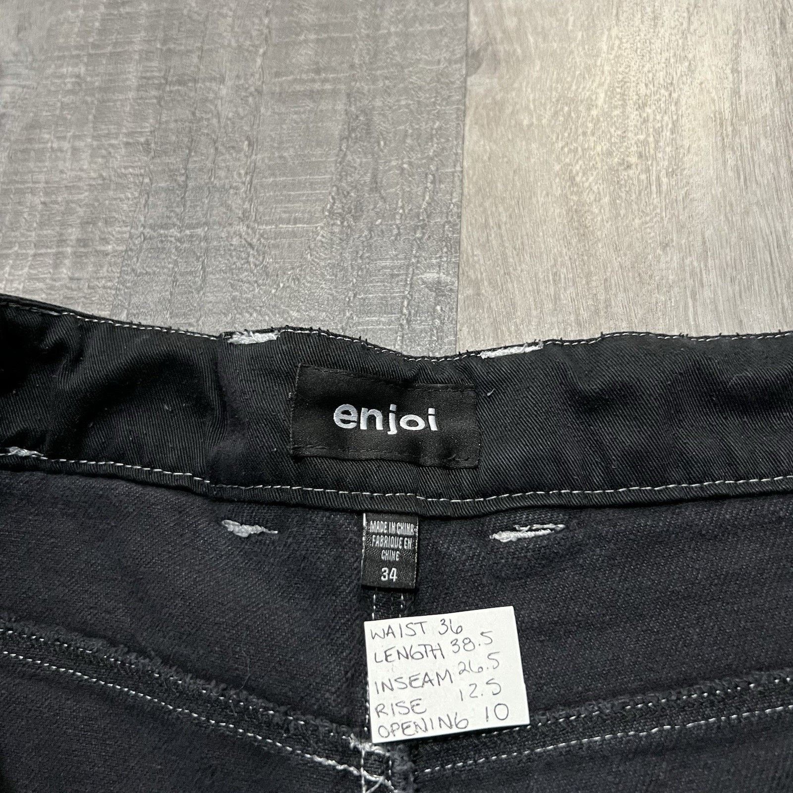 Enjoi VTG Enjoi Skateboards Black Jeans Wide Leg Y2K Baggy Fit 36 Size US 34 / EU 50 - 6 Thumbnail