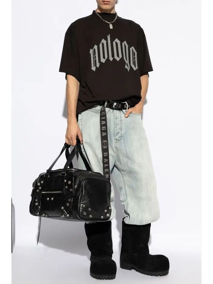 Balenciaga o1s1wg110126 Nologo T-Shirt Oversized in Black Size US XXL / EU 58 / 5 - 2 Thumbnail