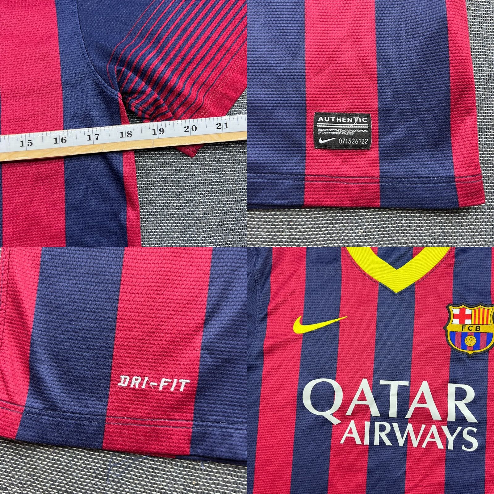Nike Nike Barcelona 2013 2014 Home Pique Mens Football Jersey Shirt Small Adults Size US S / EU 44-46 / 1 - 10 Thumbnail