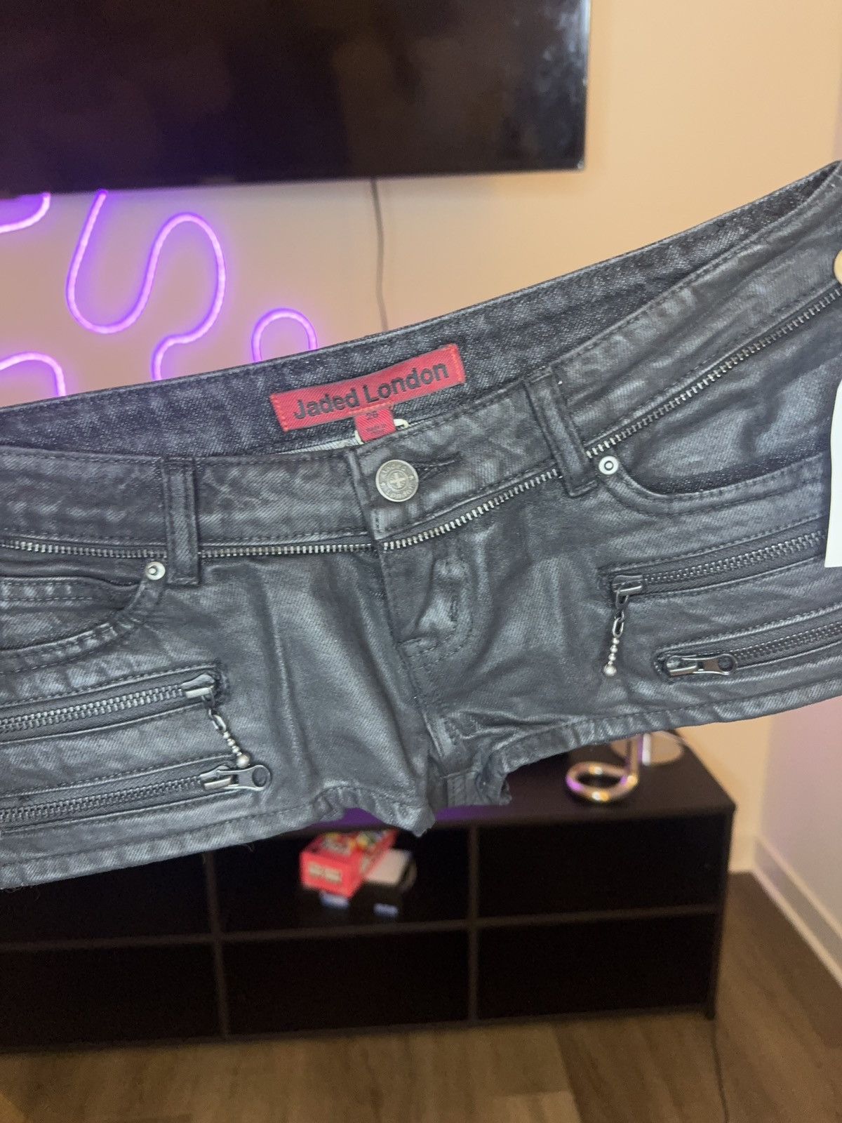 Jaded London Leather Shorts