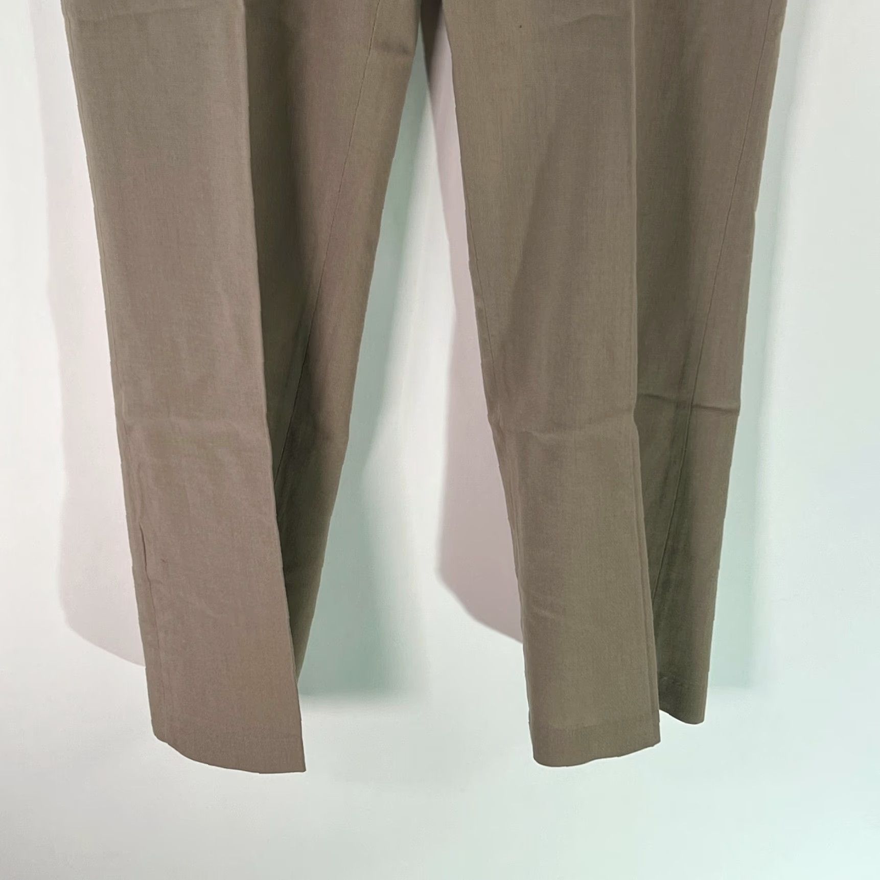 Vintage Vintage Adolfo Mens Dress Pants Solid Tan Size 36X32 Mid Rise Straight Leg Business Casual Size US 36 / EU 52 - 7 Thumbnail