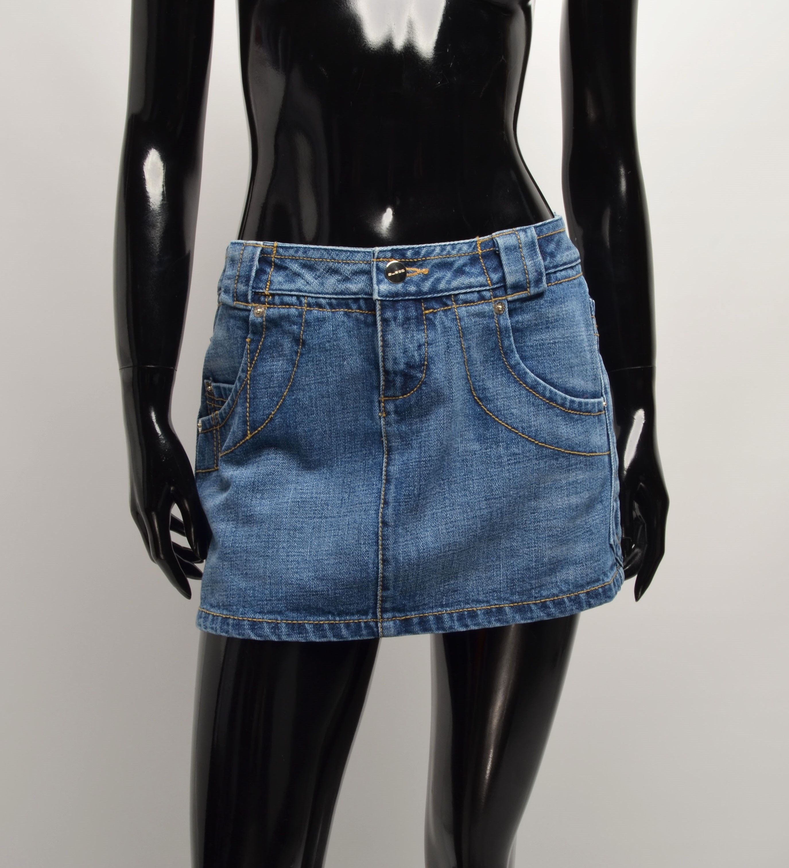 Custo Barcelona × Vintage Custo Barcelona Y2K Denim Mini Grunge Skirt Size 28" / US 6 / IT 42 - 1 Thumbnail