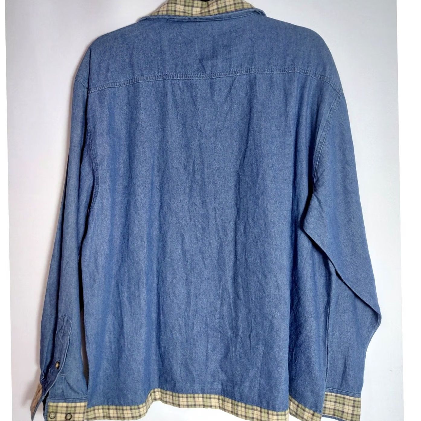 Vintage Lighthouse Apparel Embroidered Denim Shirt Women Size L Blue Solid Long Sleeve Size L / US 10 / IT 46 - 2 Thumbnail