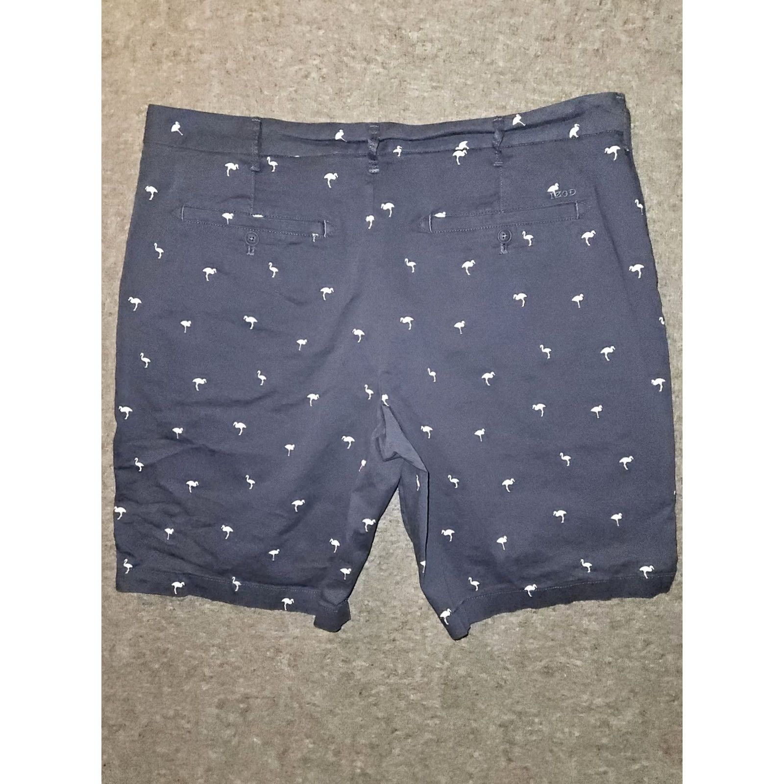 Izod IZOD Chino Shorts Men's 38 Blue Flamingo AOP Slash Pocket Beach Travel Casual Size US 38 / EU 54 - 6 Thumbnail