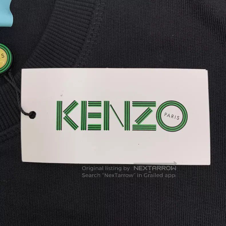 Kenzo Kenzo Black tiger head embroidered cotton crew-neck long-s Size L / US 10 / IT 46 - 5 Thumbnail