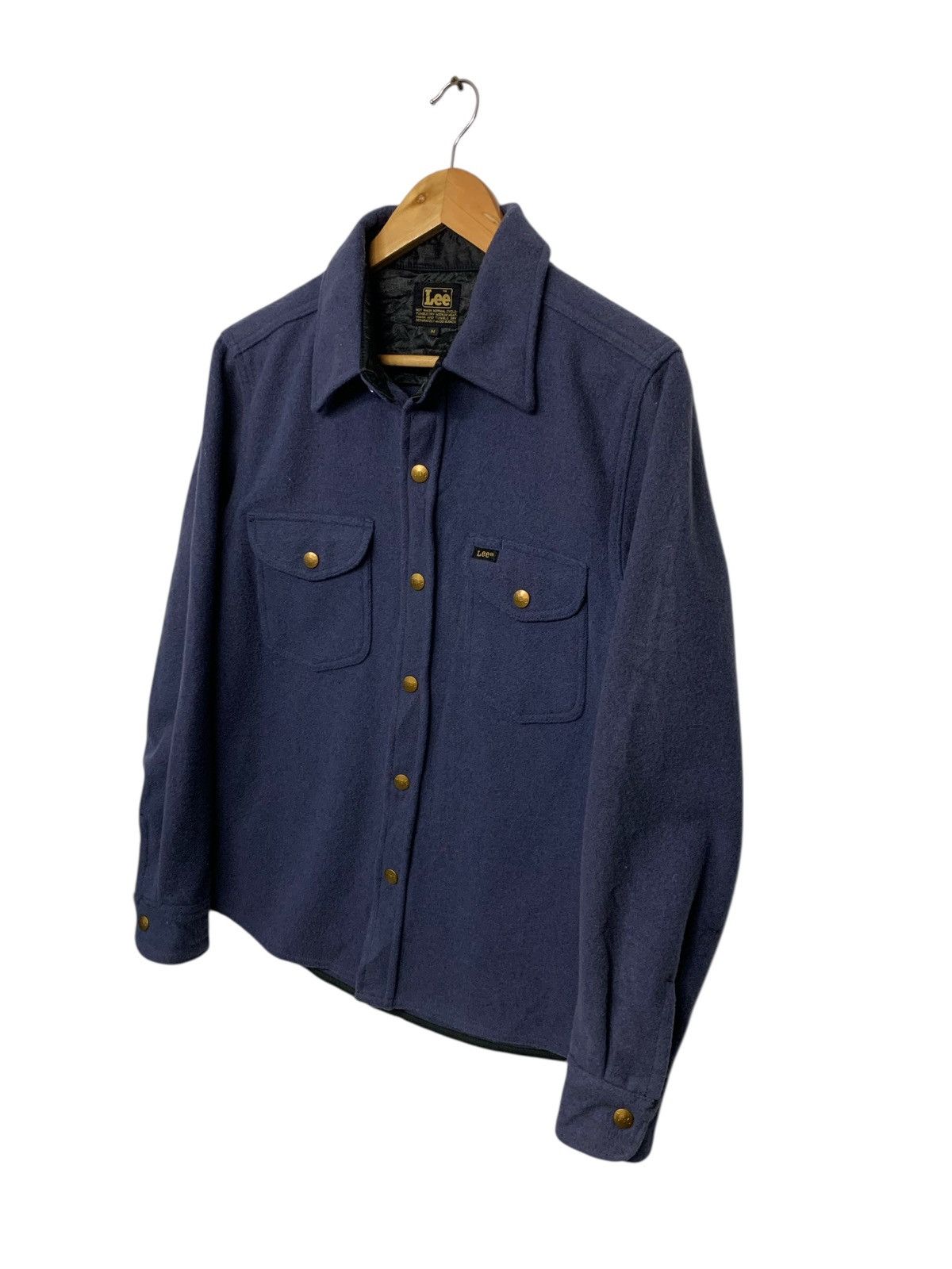Lee × Vintage Vintage 90's Lee Snap Button Wool Jacket Size US M / EU 48-50 / 2 - 2 Thumbnail