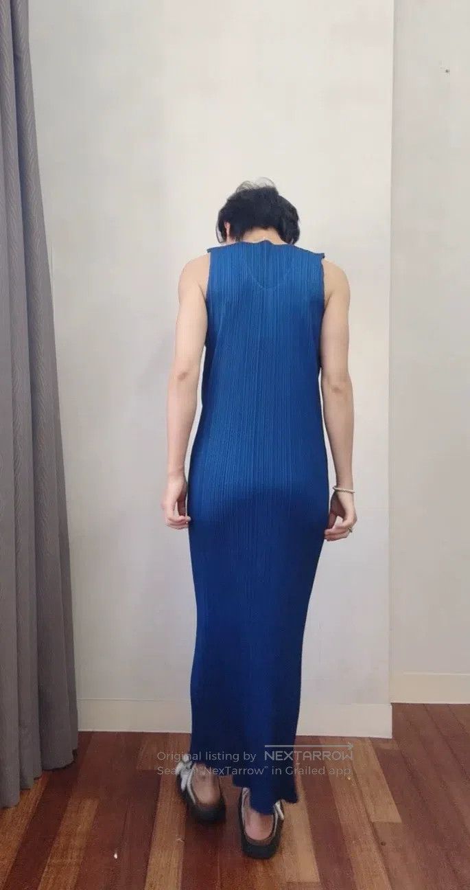 Issey Miyake Issey Miyake Blue Dress Size L / US 10 / IT 46 - 2 Thumbnail