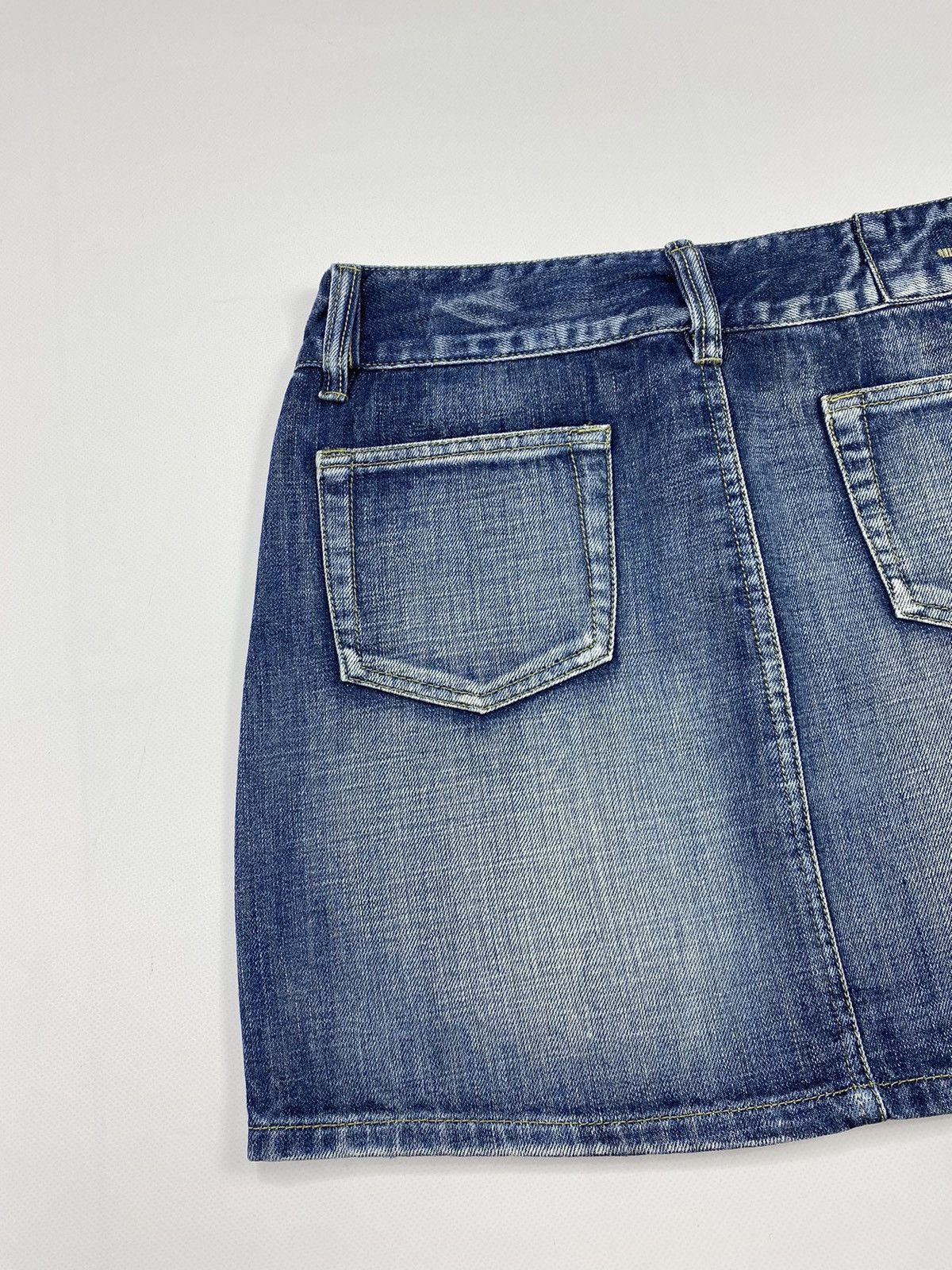 Diesel LASTDROP🔥Vintage Y2K Diesel A Line Washed Denim D Mini Skirt Size 29" - 17 Thumbnail