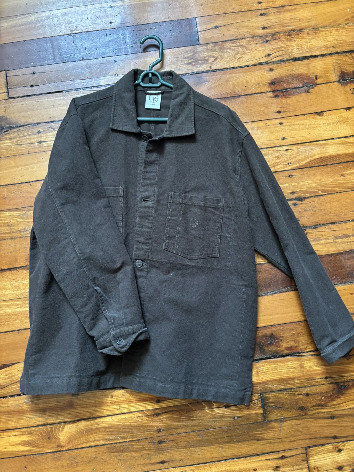 Polar Skate Co. POLAR - Theodore Oversirt Brushed Twill (Dark Olive) Size US L / EU 52-54 / 3 - 1 Thumbnail
