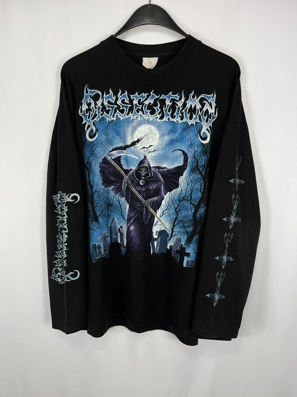 image of Band Tees 90's Dissection Storm Of The Light’S Bane Vintage Longsleeve in Black, Men's (Size XL)